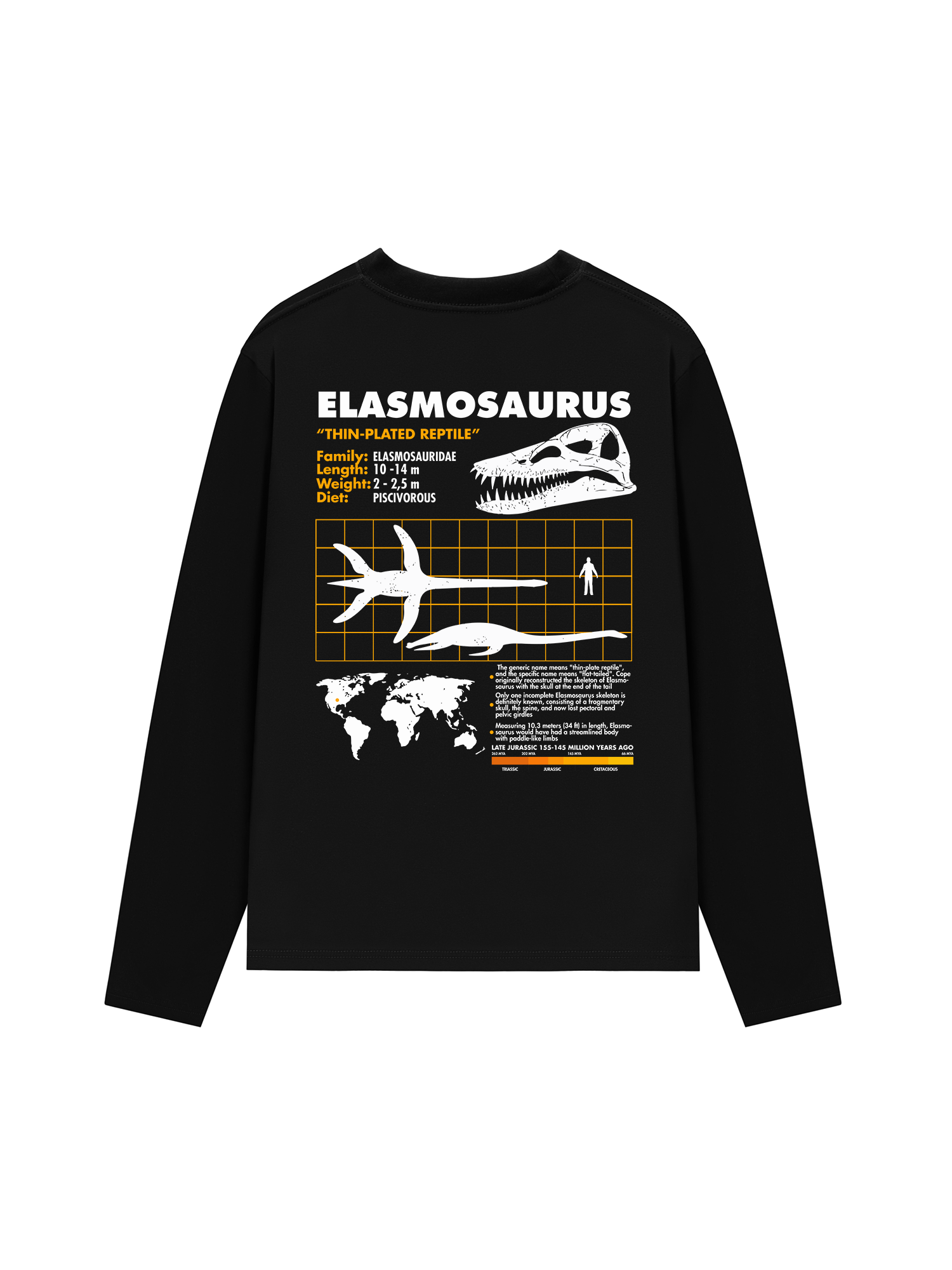 Áo Thun Dài Tay Wild Life Analysis Table Elasmosaurus