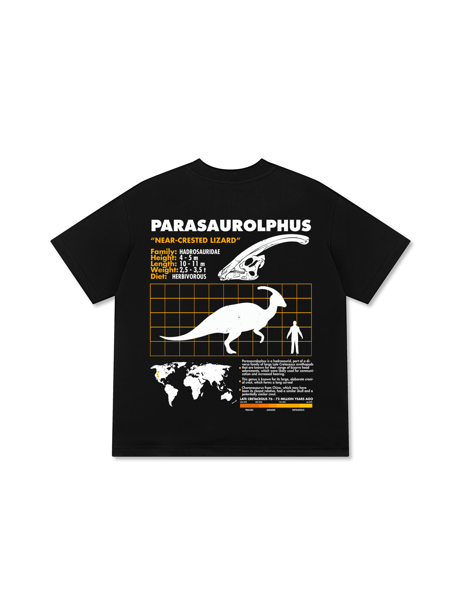 Áo Thun Relaxed Fit Wild Life Analysis Table Parasaurolphus