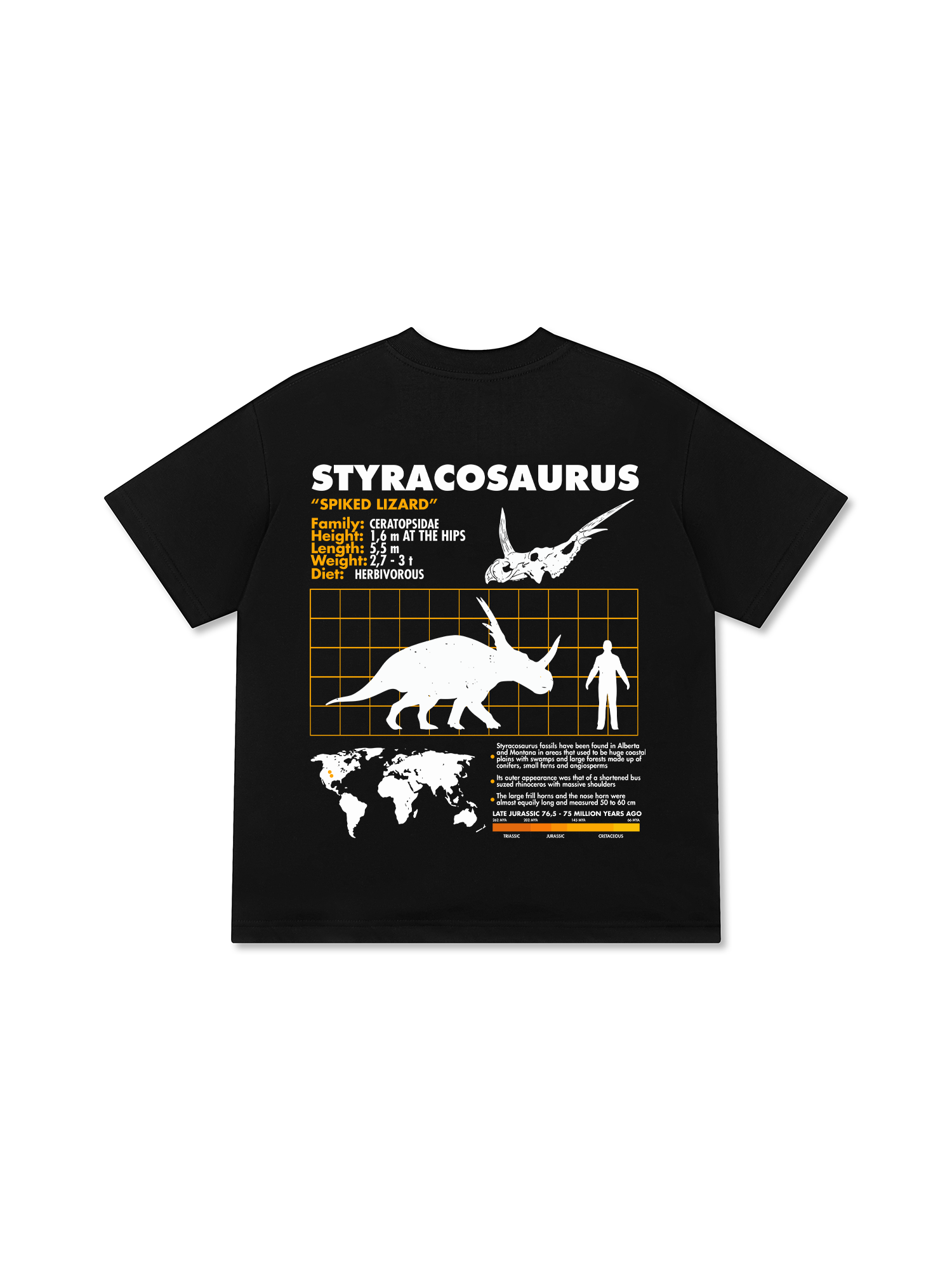 Áo Thun Relaxed Fit Wild Life Analysis Table Styracosaurus