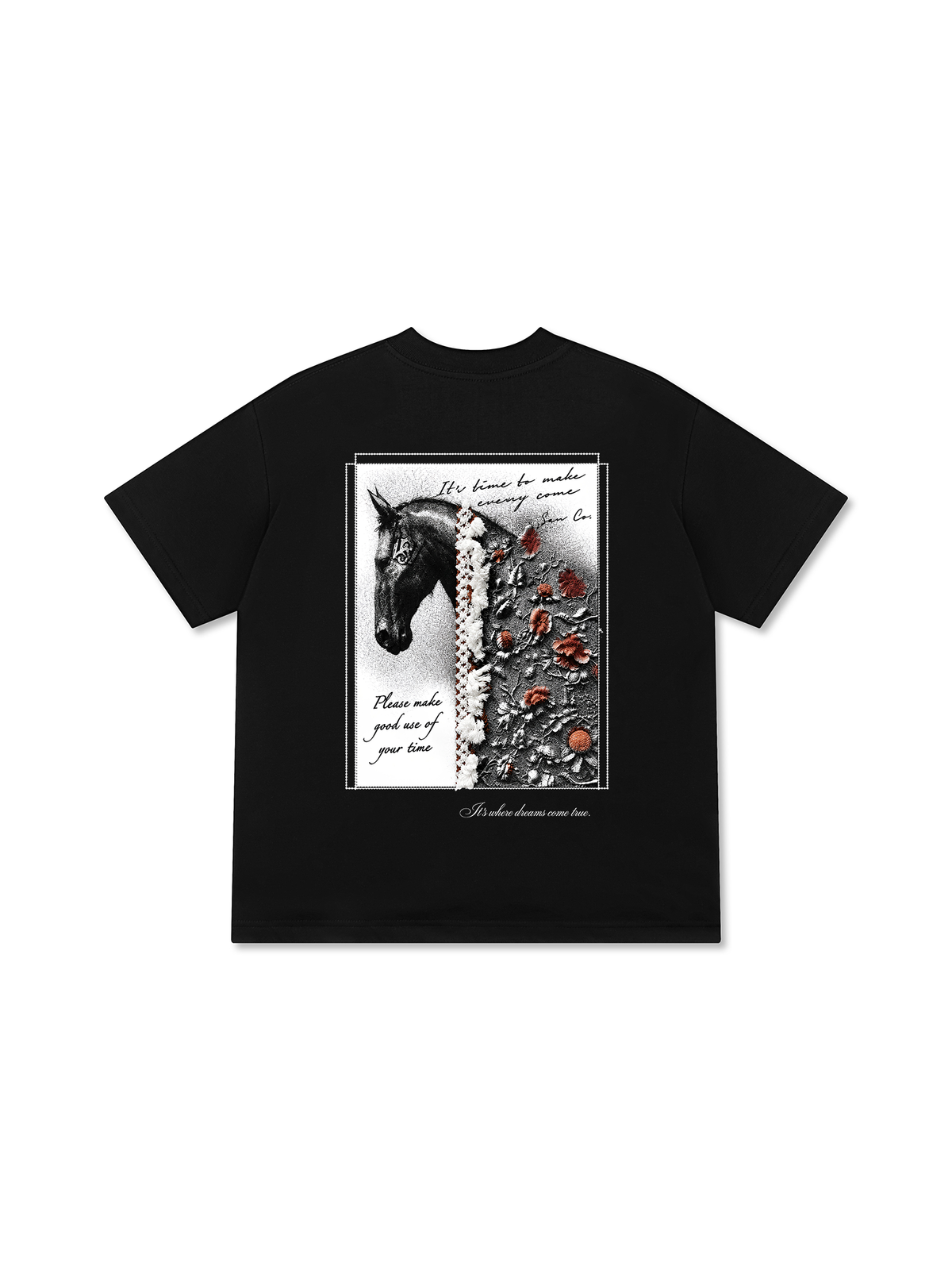 Áo Thun Relaxed Fit Floral Horse