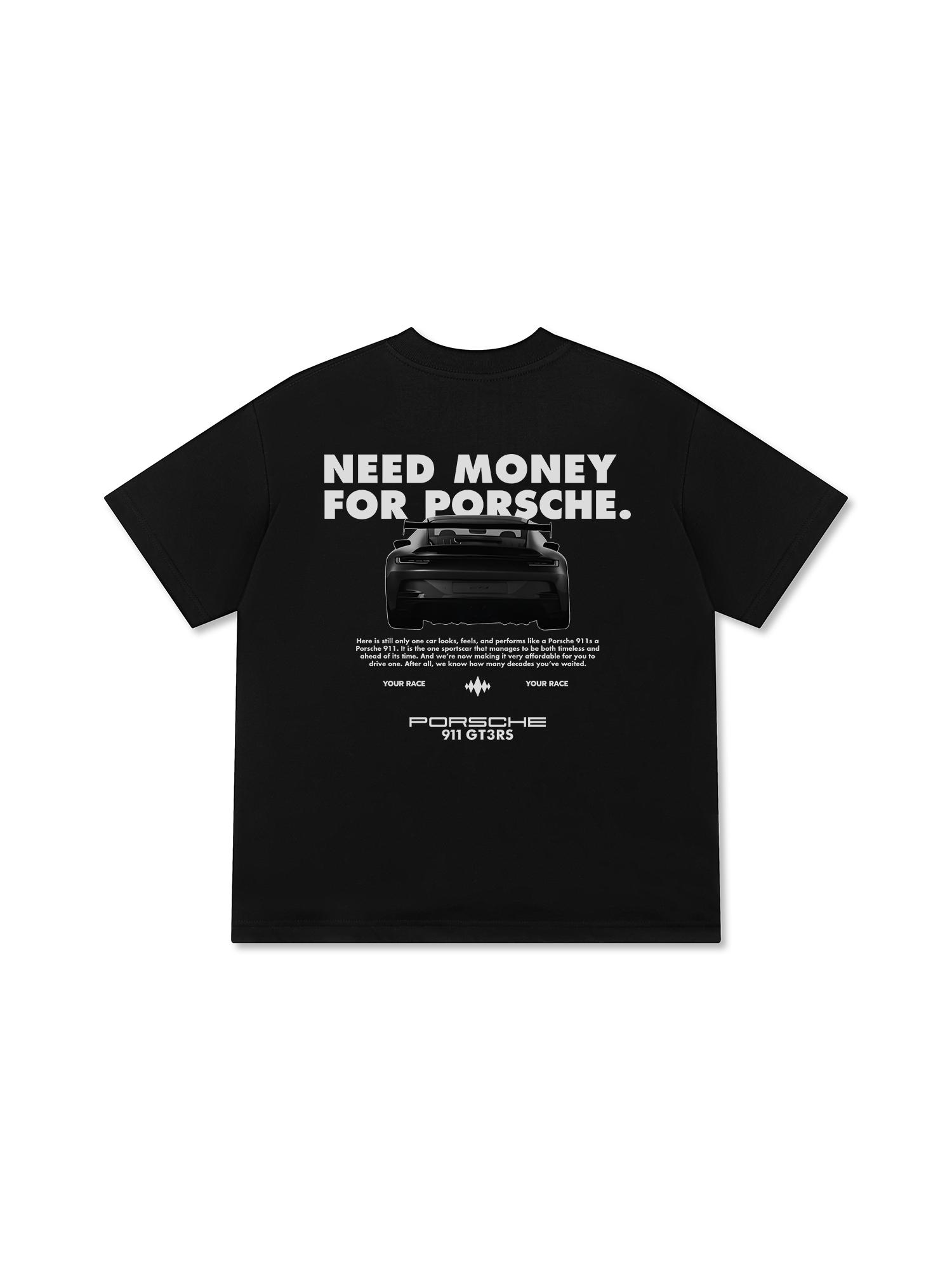 Áo Thun Relaxed Fit Porsche All Black 911 GT3RS