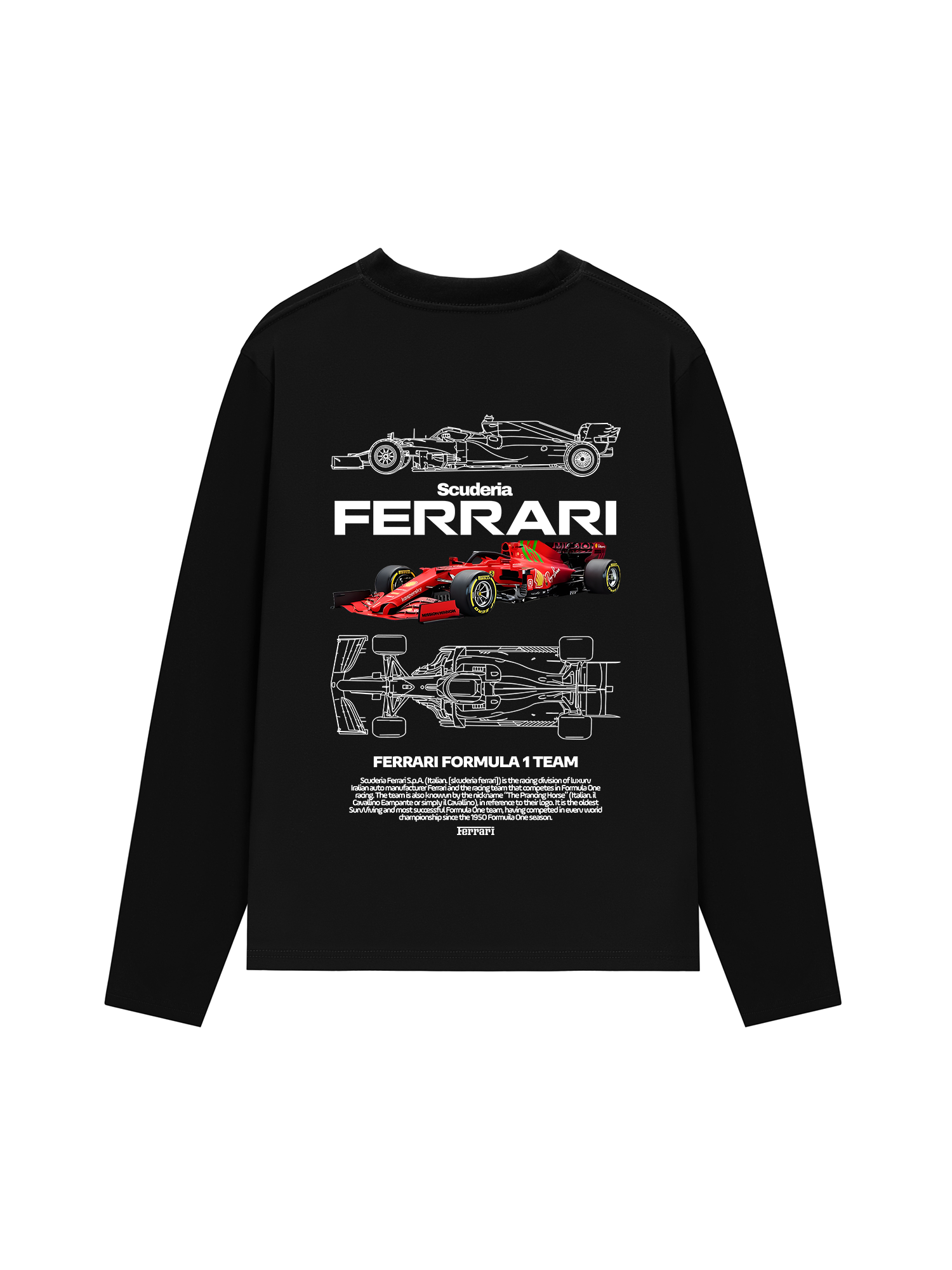 Áo Thun Dài Tay Ferrari The Pracing Horse