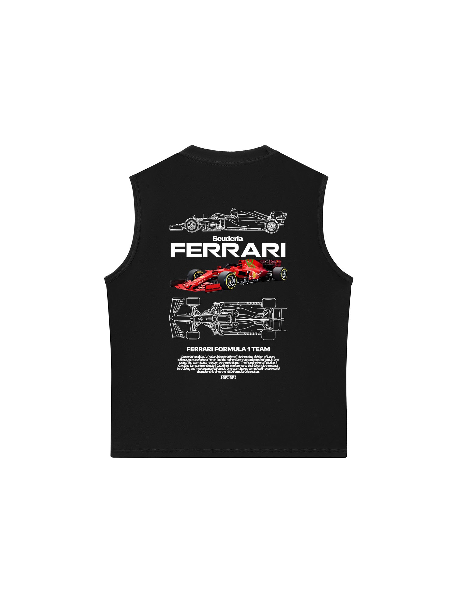 Áo Ba Lỗ Relaxed Fit Ferrari The Pracing Horse