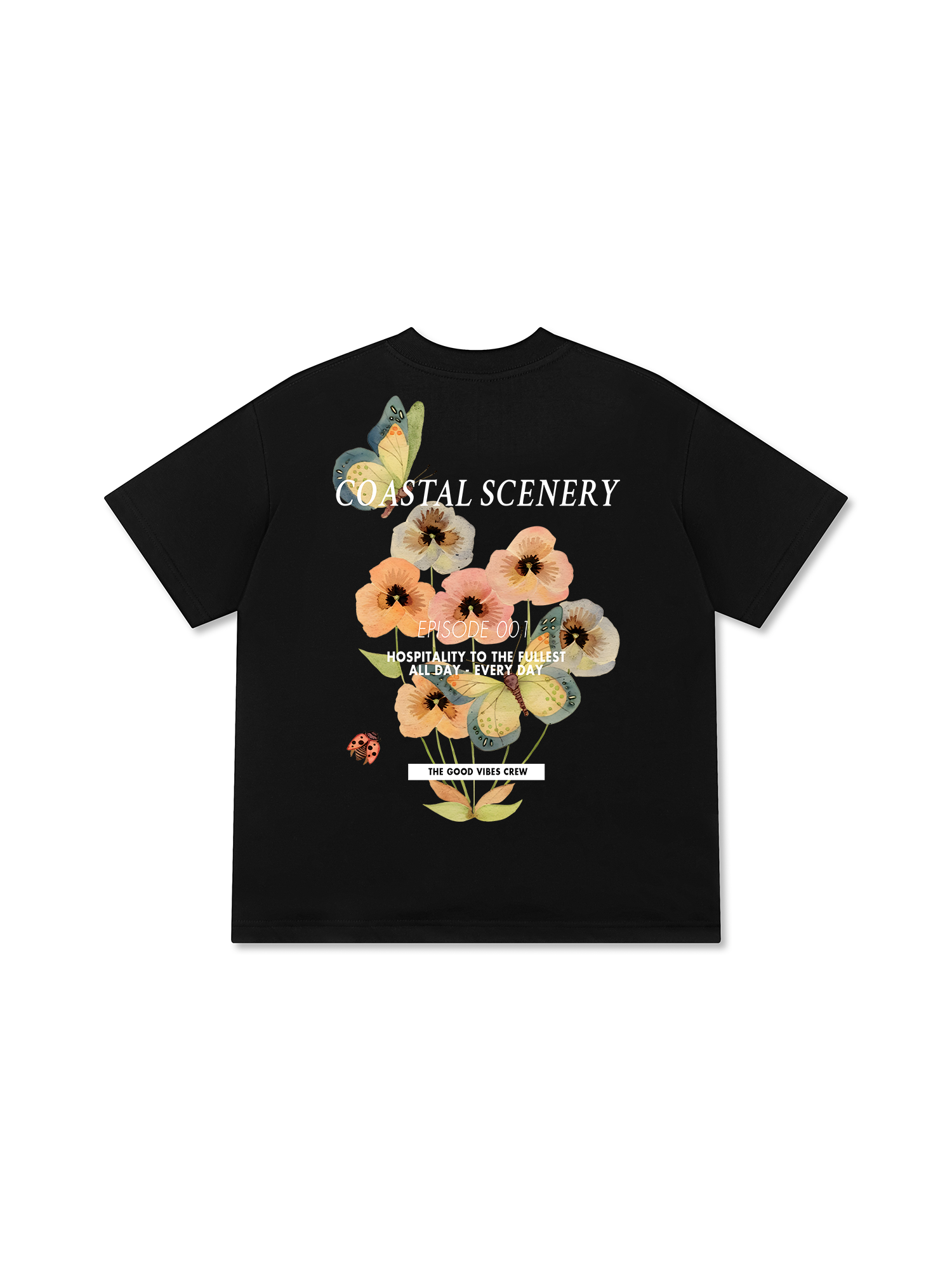 Áo Thun Relaxed Fit Floral COASTAL SCENERY