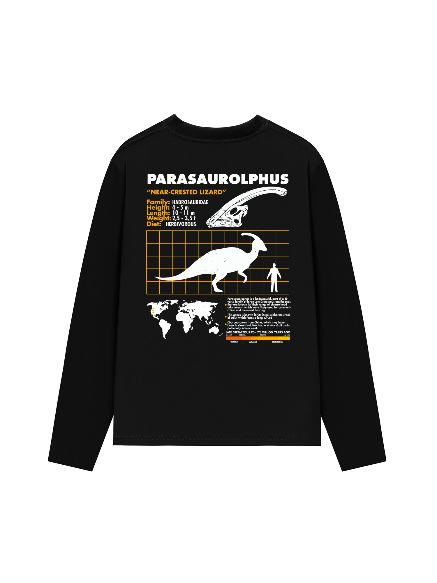 Áo Thun Dài Tay Wild Life Analysis Table Parasaurolphus