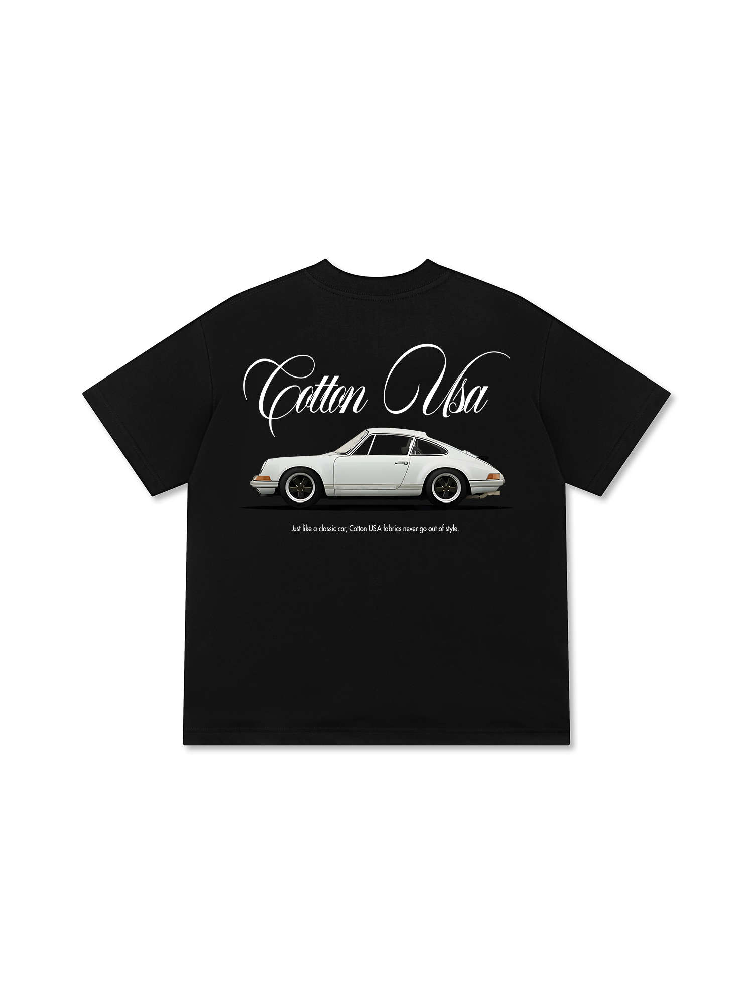 Áo Thun Relaxed Fit Classic Car White