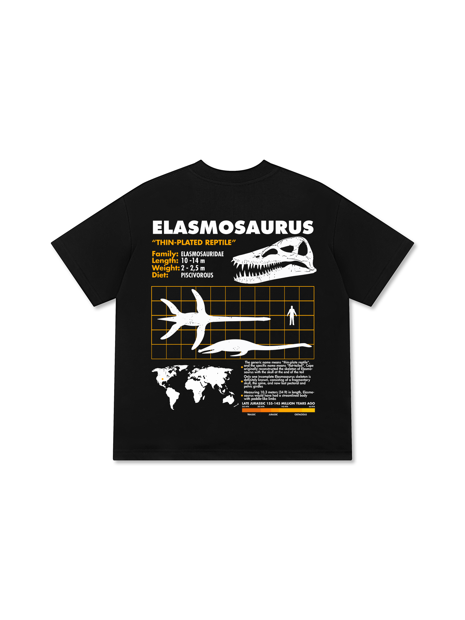 Áo Thun Relaxed Fit Wild Life Analysis Table Elasmosaurus
