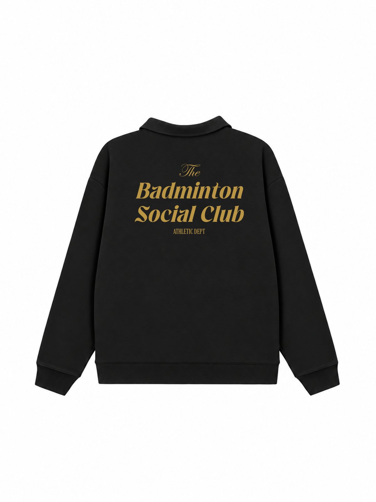 Áo Sweater Polo Nỉ Hai Da Badminton Social Club Athletic Dept