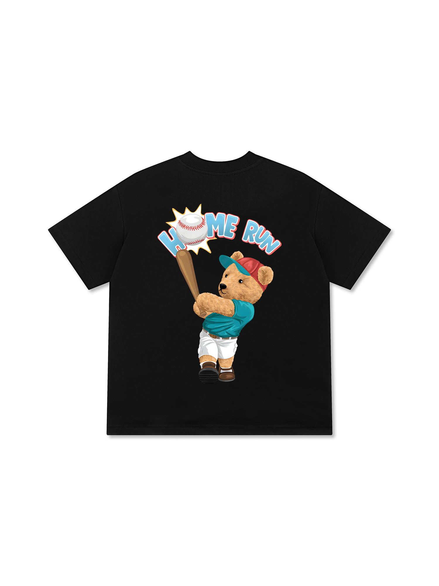 Áo Thun Relaxed Fit Baseball Home Run Teddy Bear