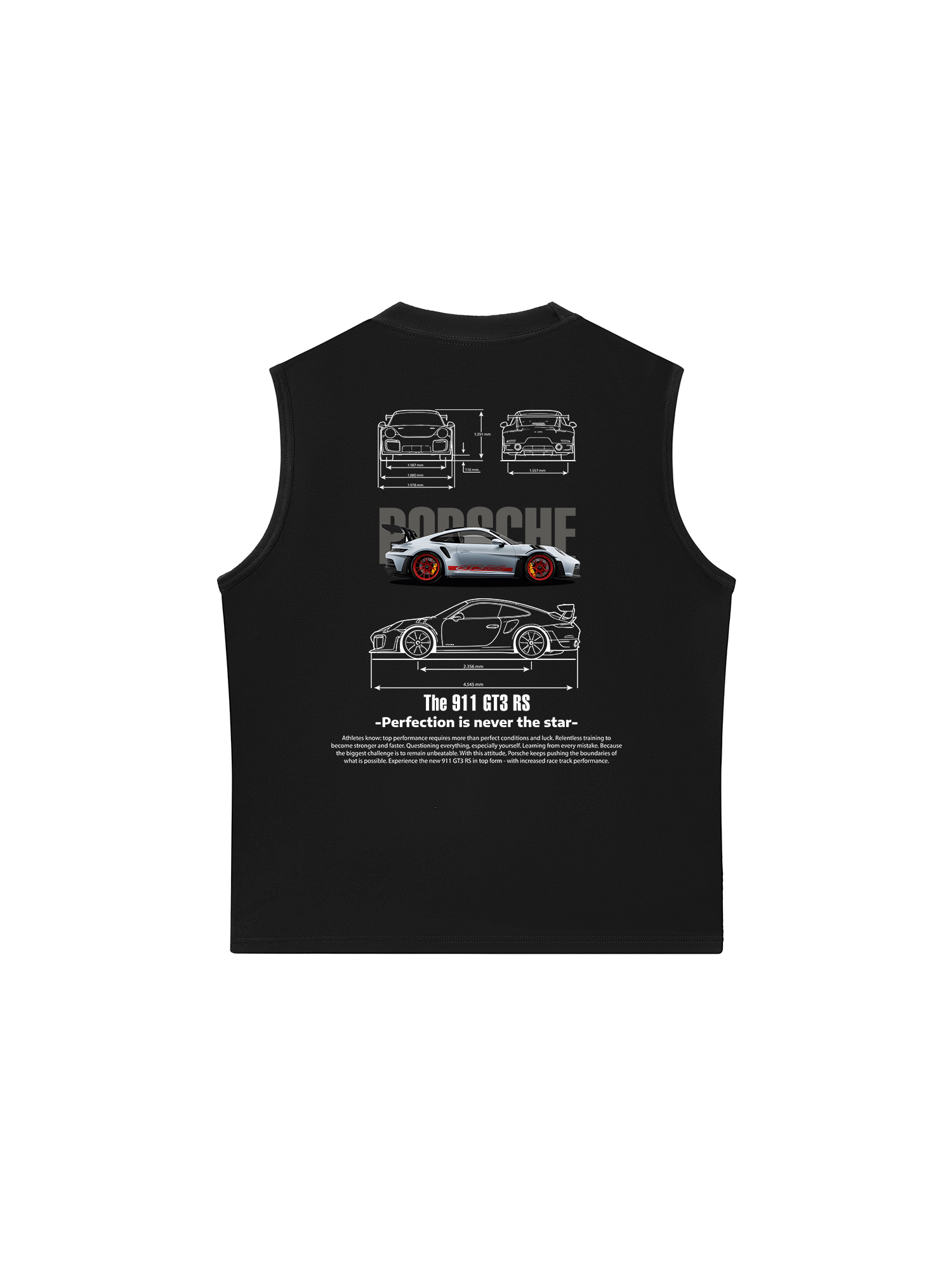 Áo Ba Lỗ Relaxed Fit Porsche Blueprint 911 GT3 RS