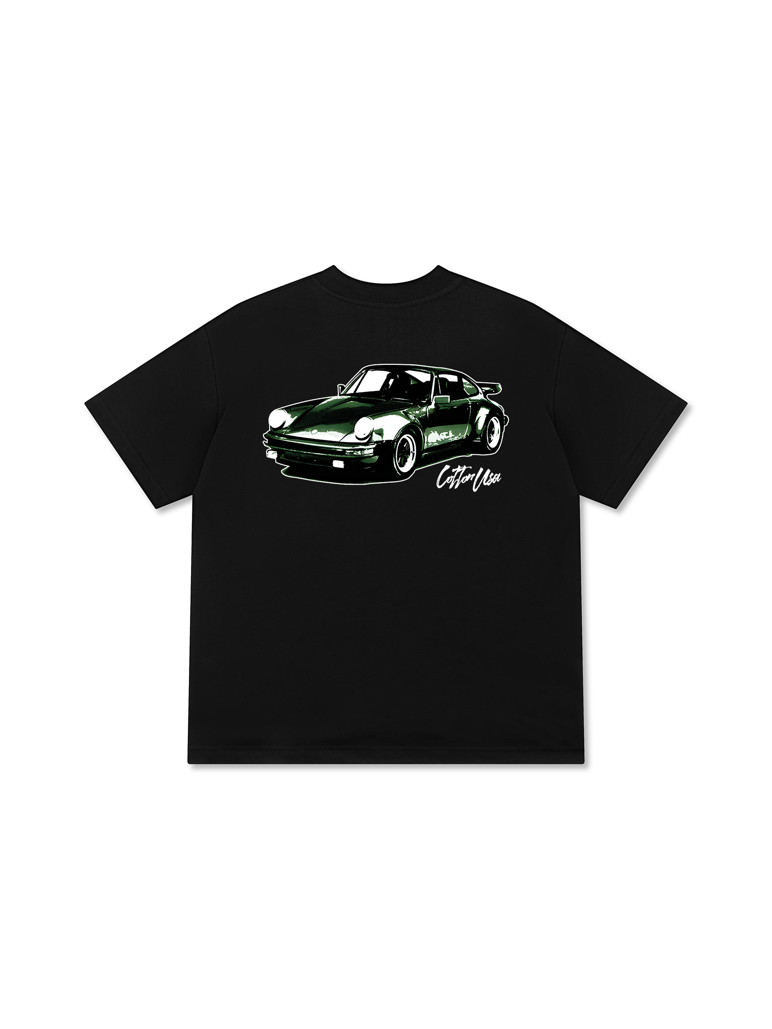 Áo Thun Relaxed Fit Classic Car Vintage Green