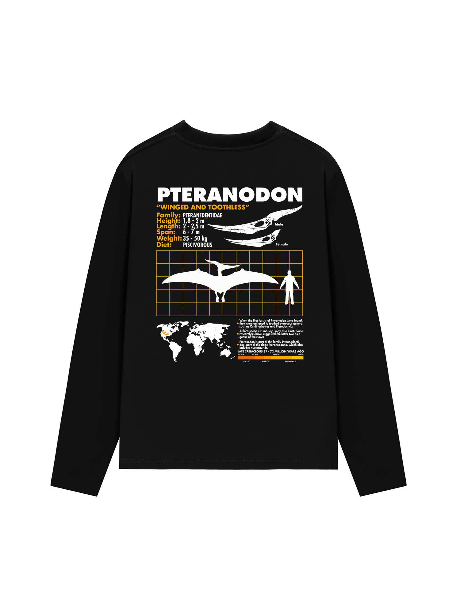 Áo Thun Dài Tay Wild Life Analysis Table Pteranodon