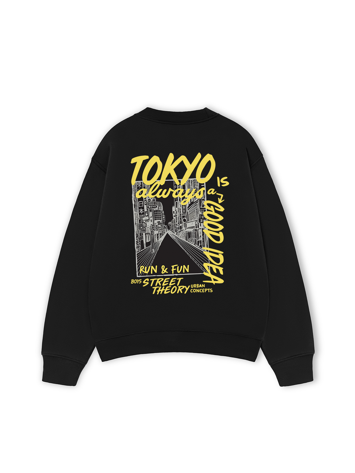 Áo Sweater Nỉ Hai Da City Tokyo Always Is A Good Idea