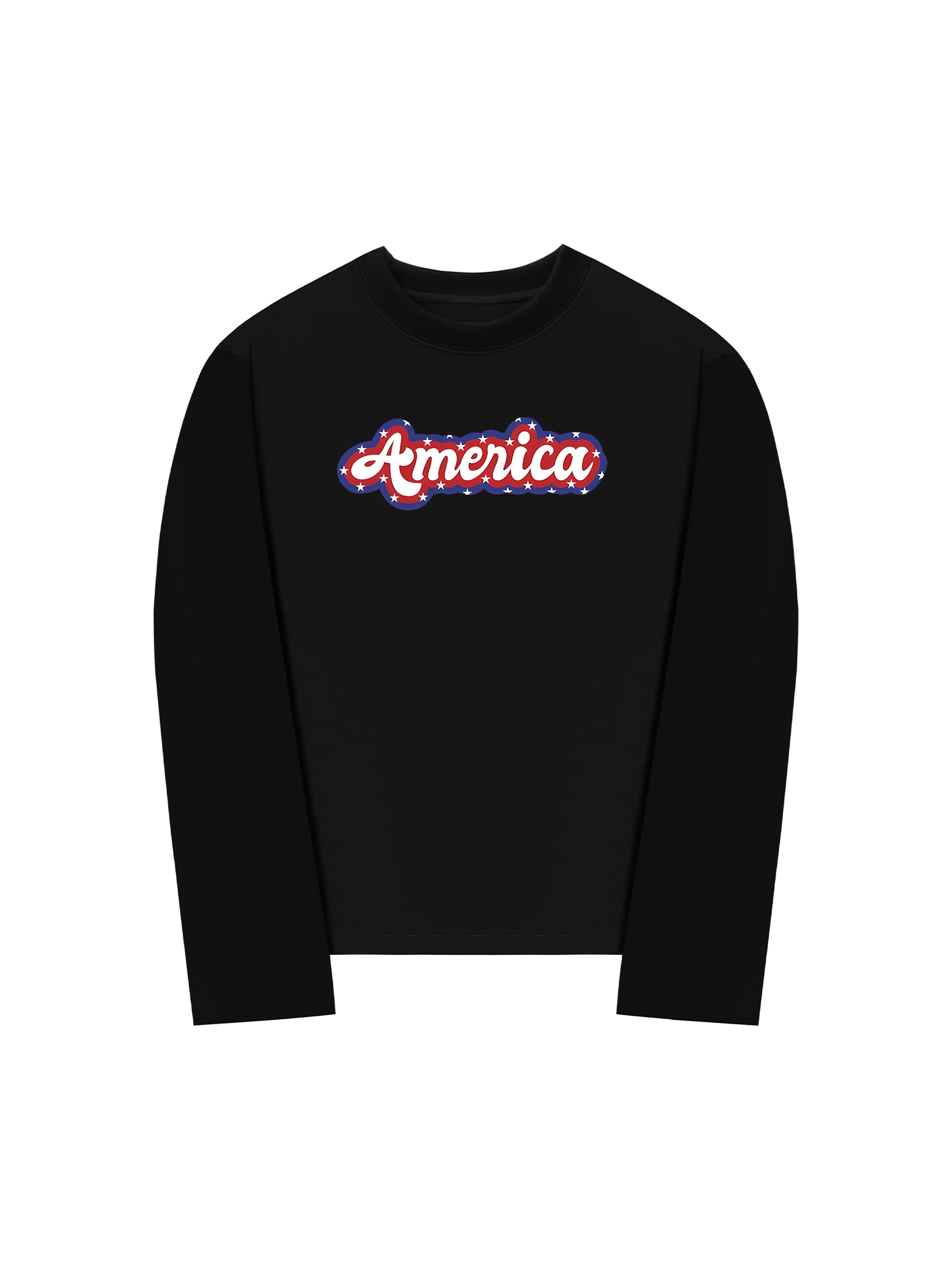 Áo Thun Dài Tay USA Retro Flag America