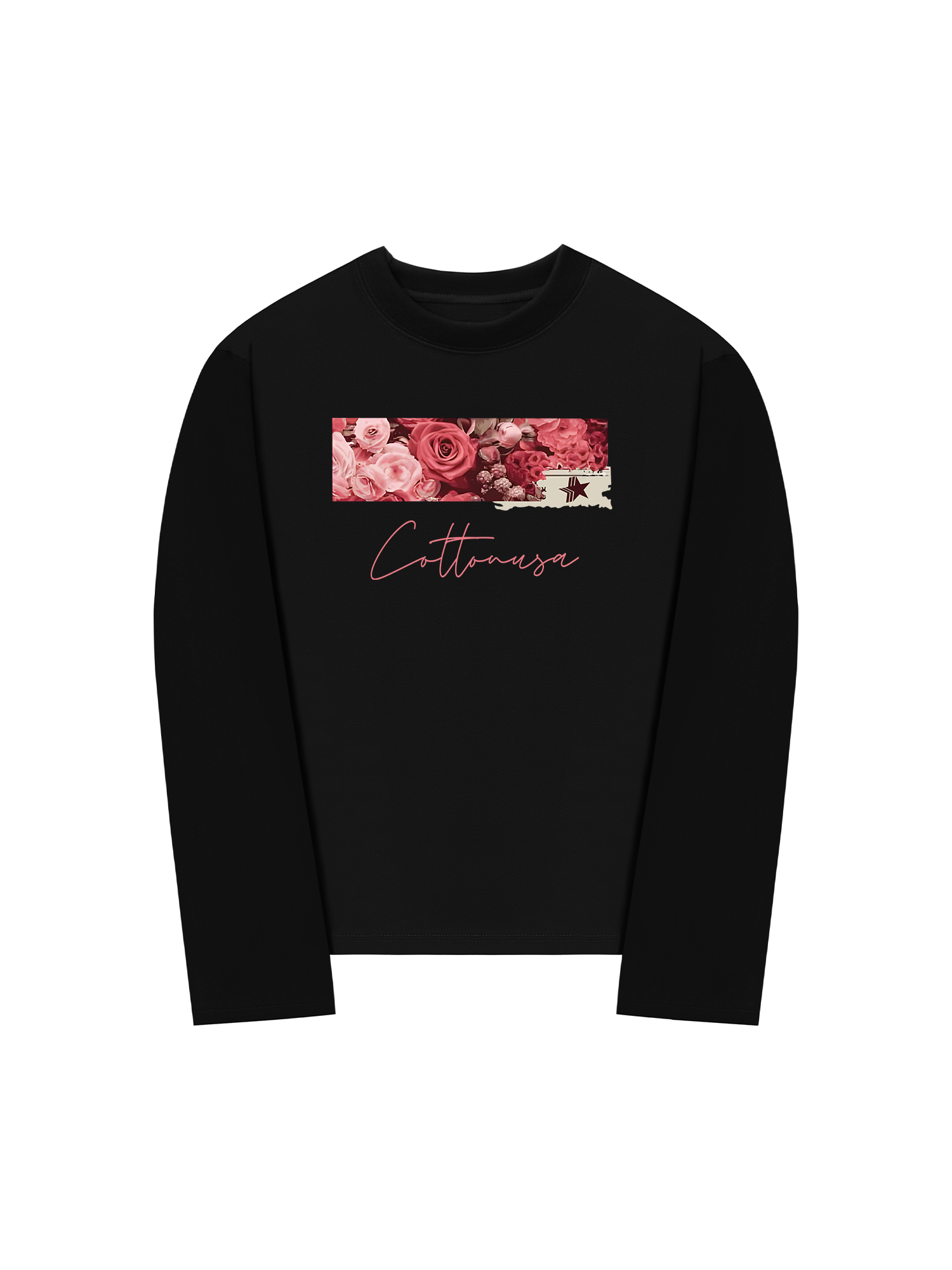 Áo Thun Dài Tay Trending Floral Cotton Usa