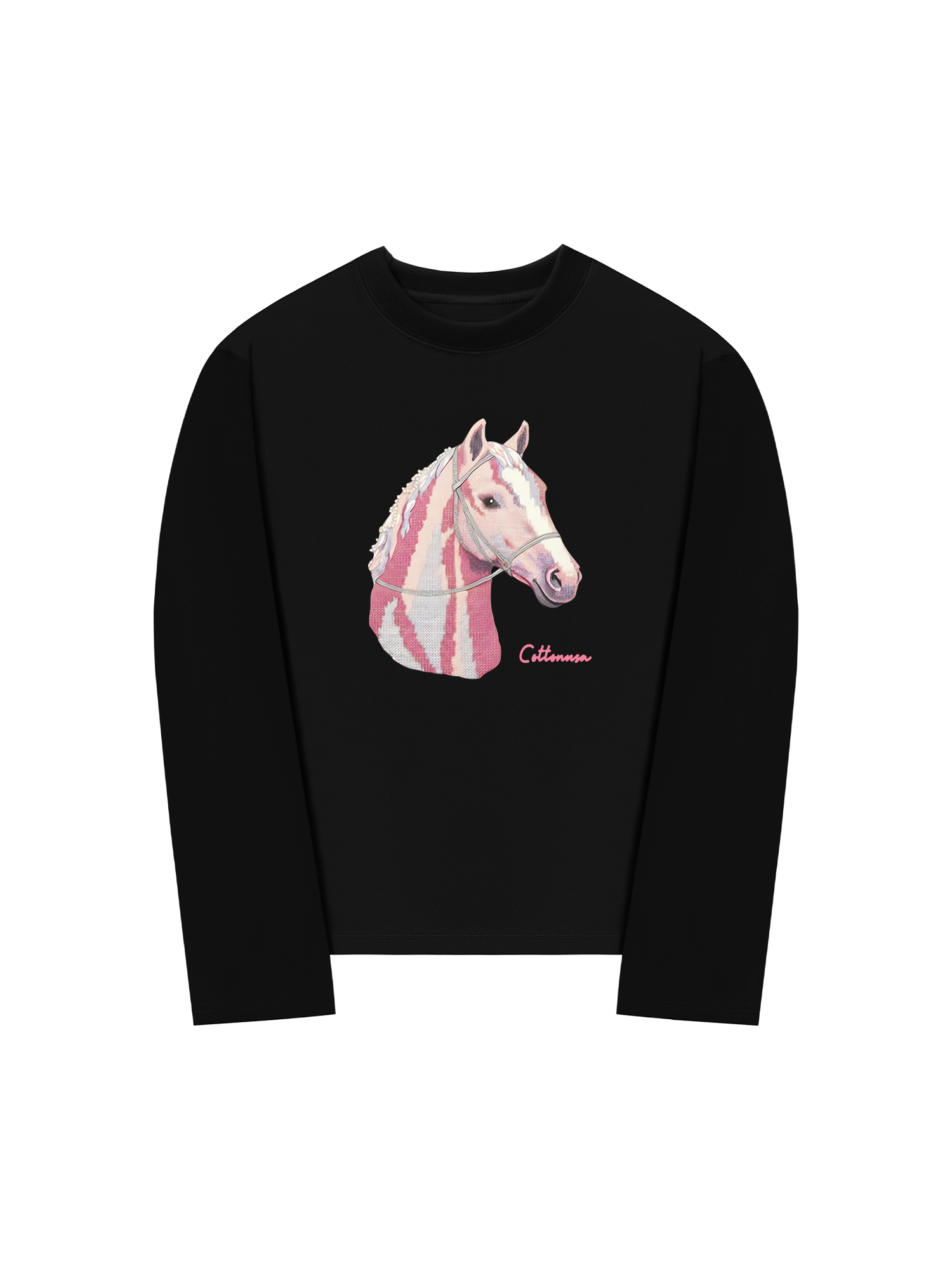 Áo Thun Dài Tay Cute Pink Horse