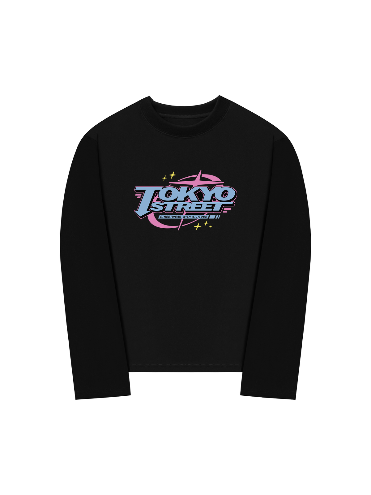 Áo Thun Dài Tay City Tokyo Streetwear With Atitude Blue