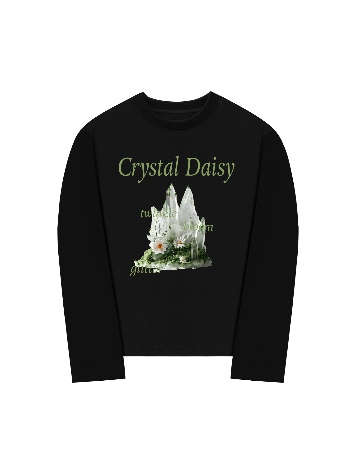 Áo Thun Dài Tay Floral Crytsal Daisy