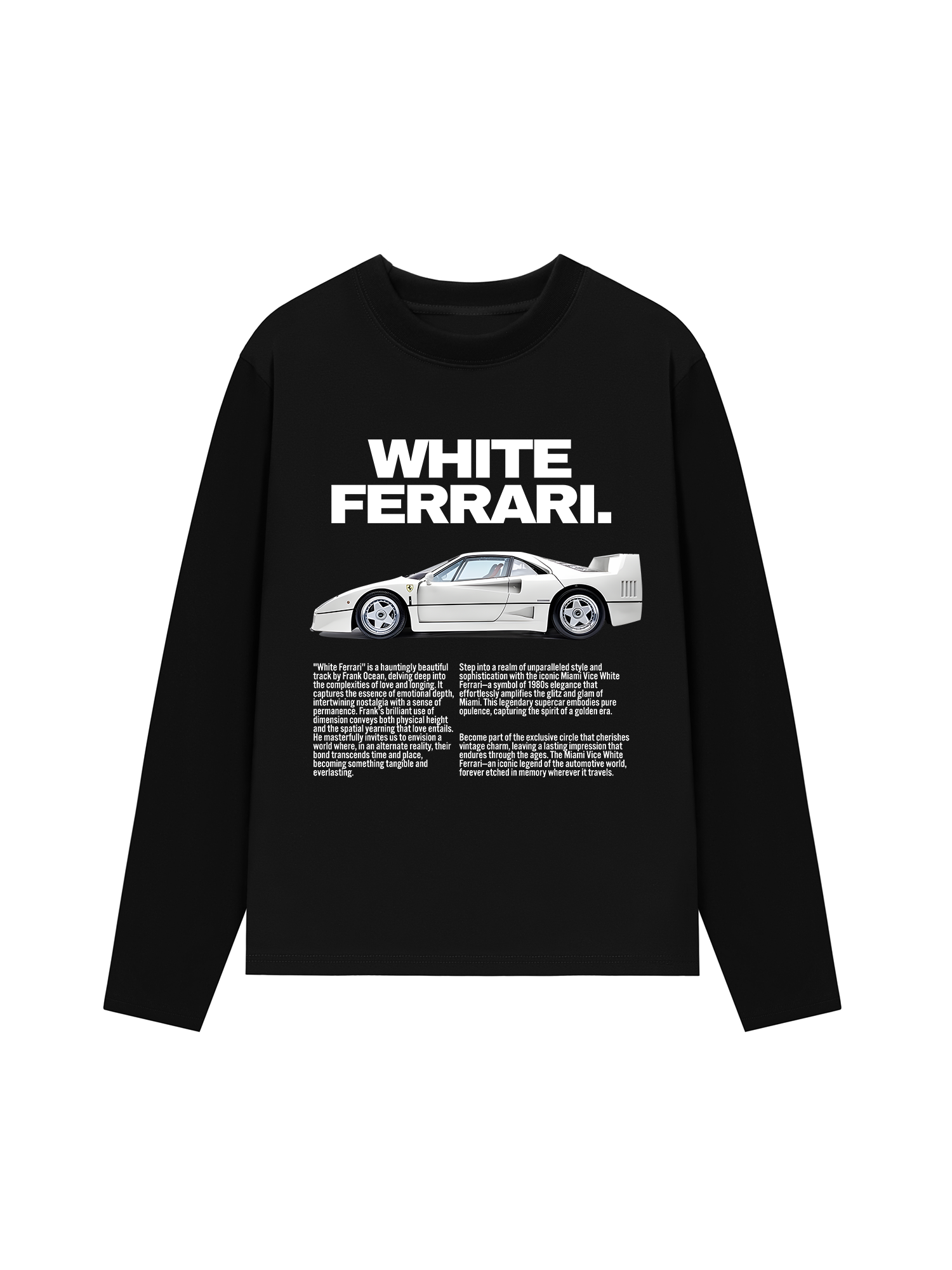 Áo Thun Dài Tay Ferrari White Brilliant