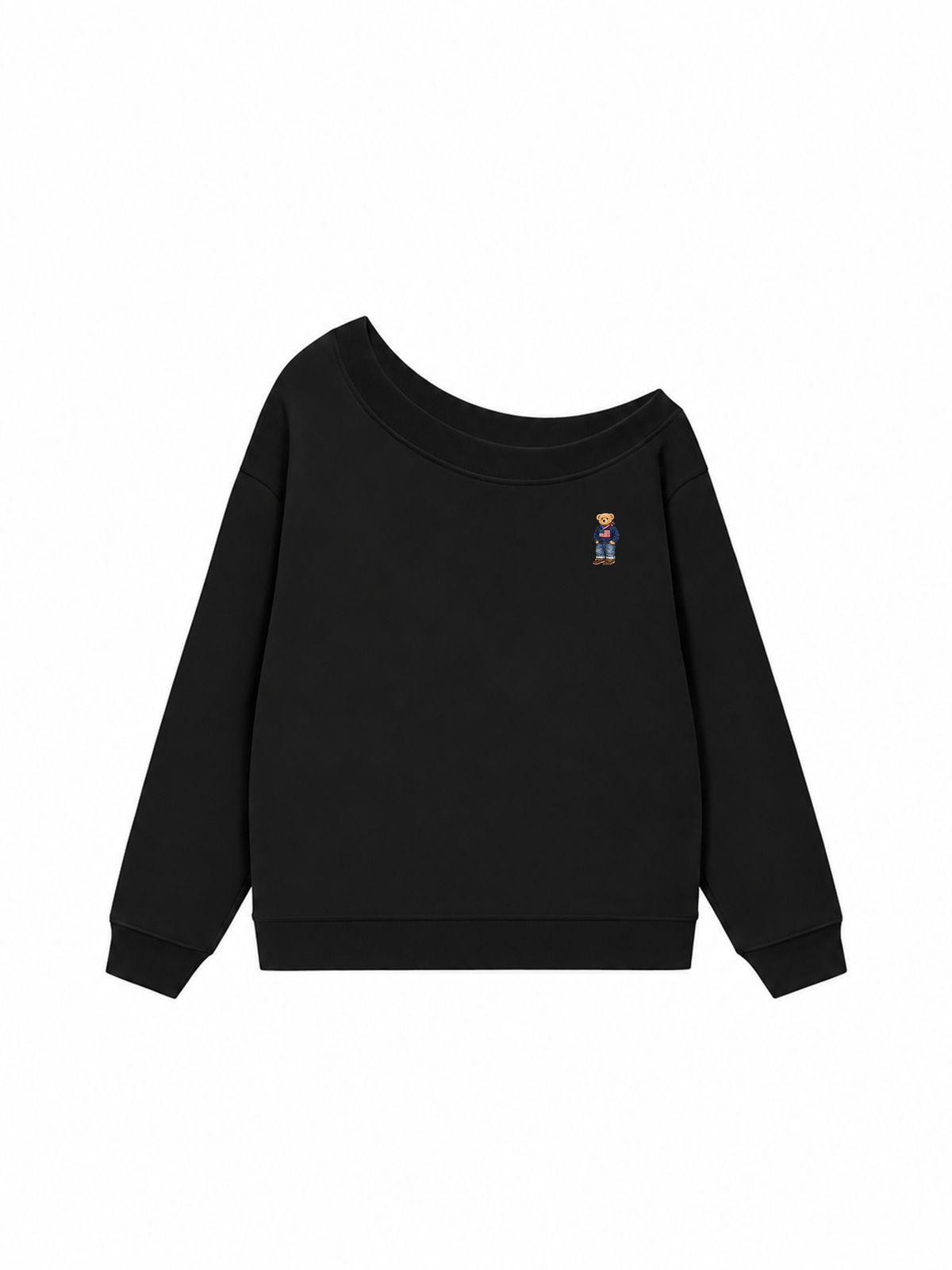 Áo Sweater Lệch Vai Nỉ Hai Da America Boy