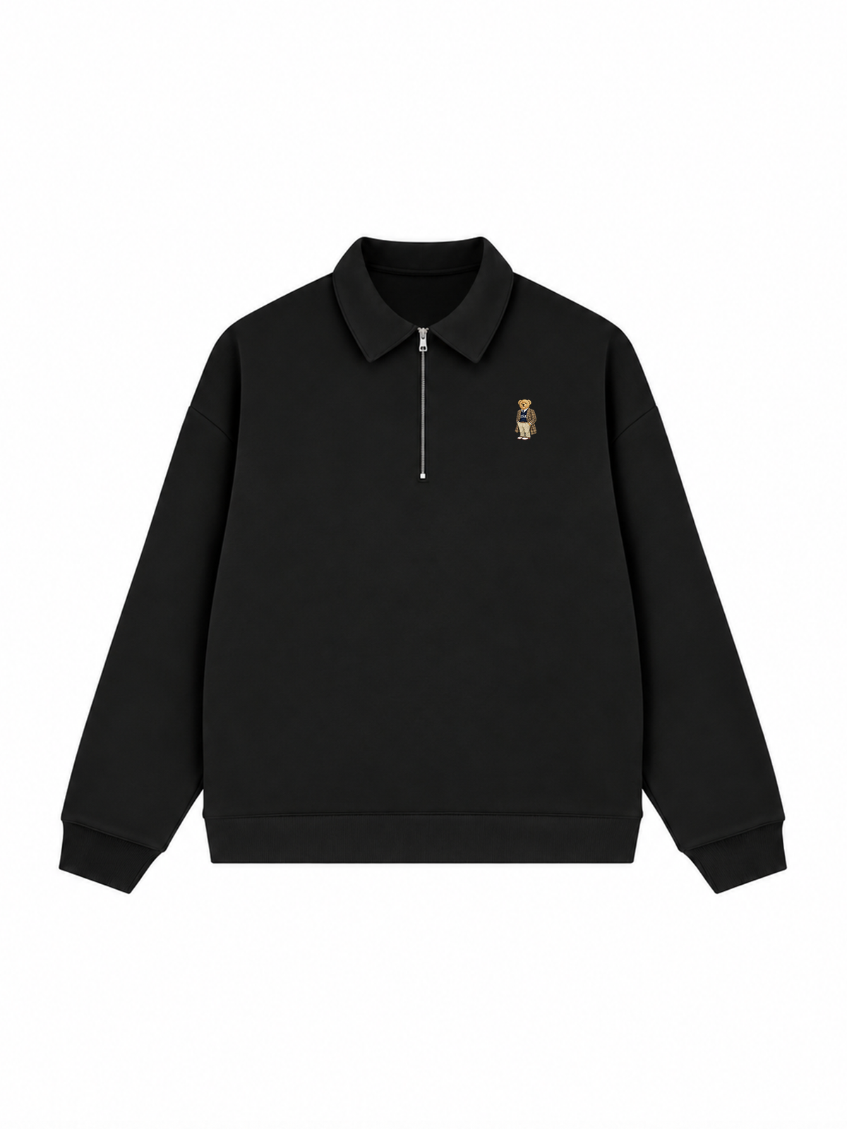 Áo Sweater Polo Nỉ Hai Da Bear One