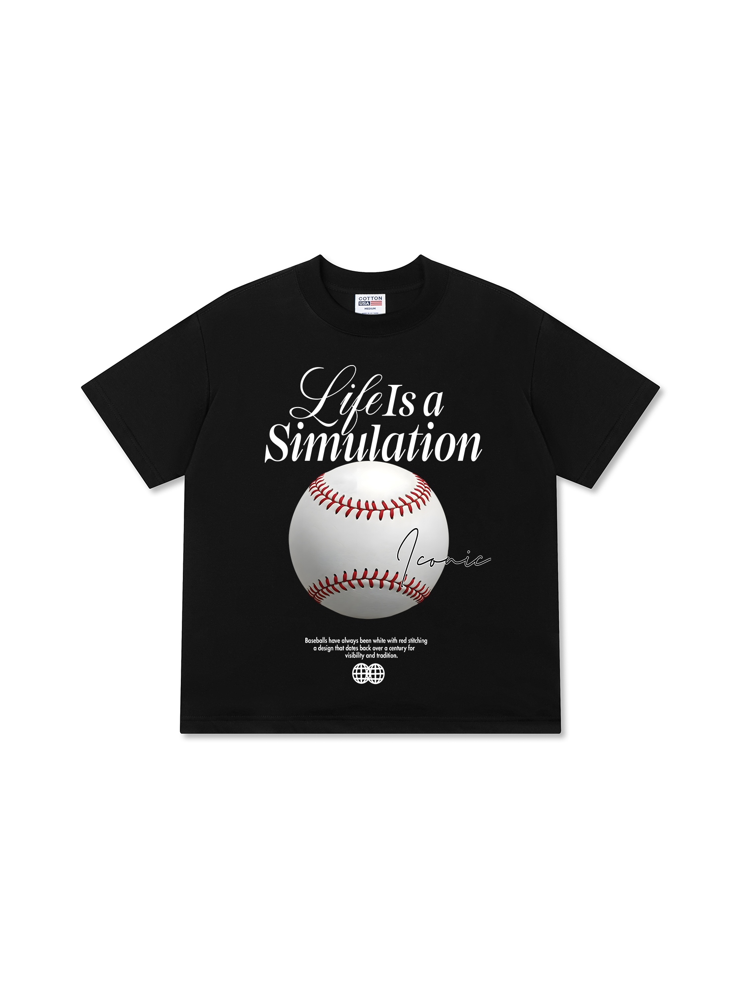 Áo Thun Relaxed Fit Baseball Simulation