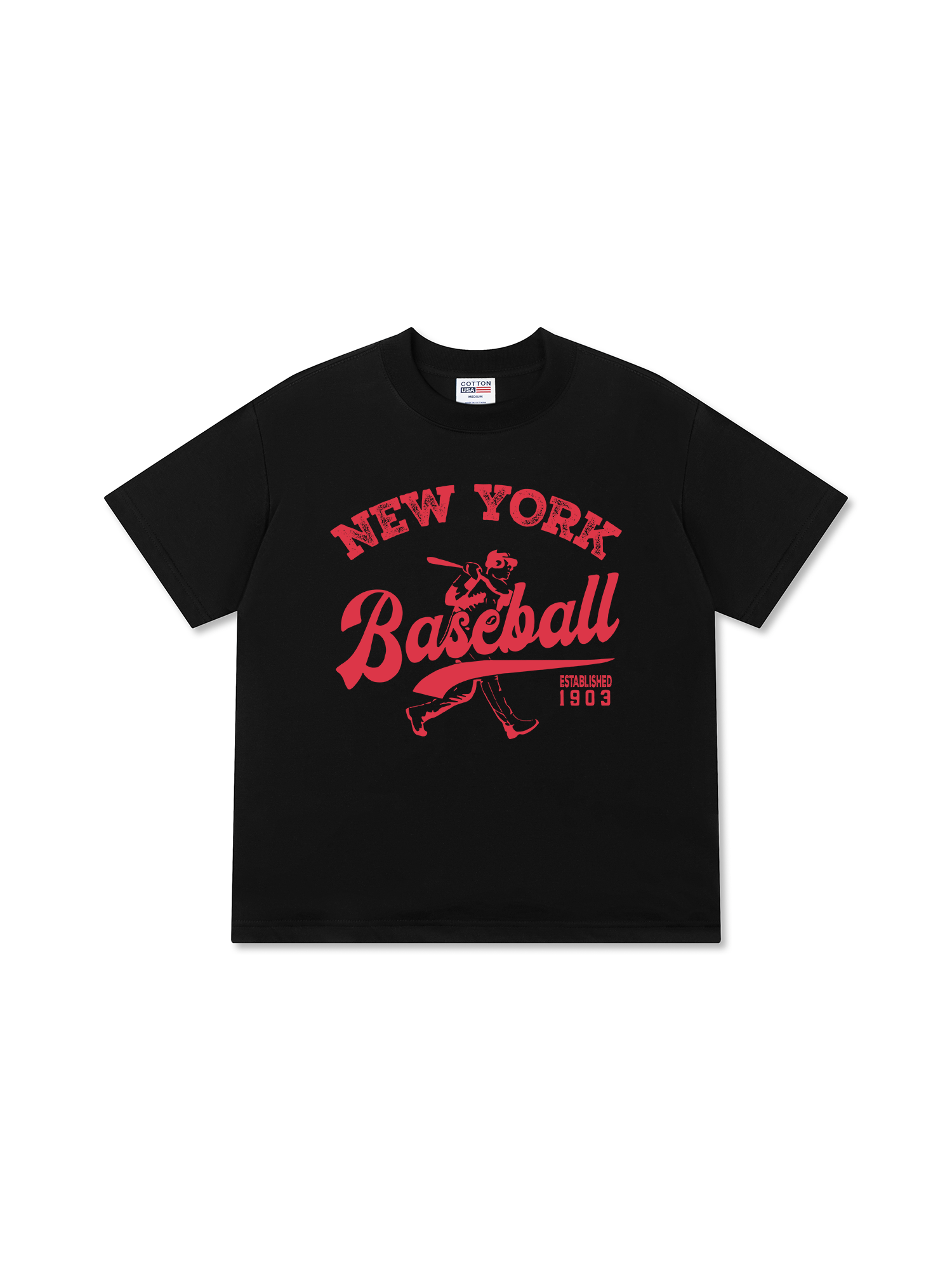 Áo Thun Relaxed Fit New York Baseball Pink