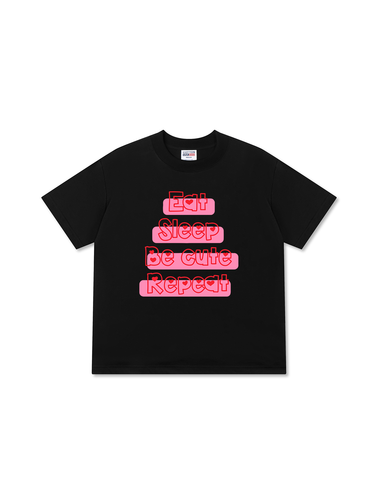 Áo Thun Relaxed Fit Eat Sleep Be Cute
