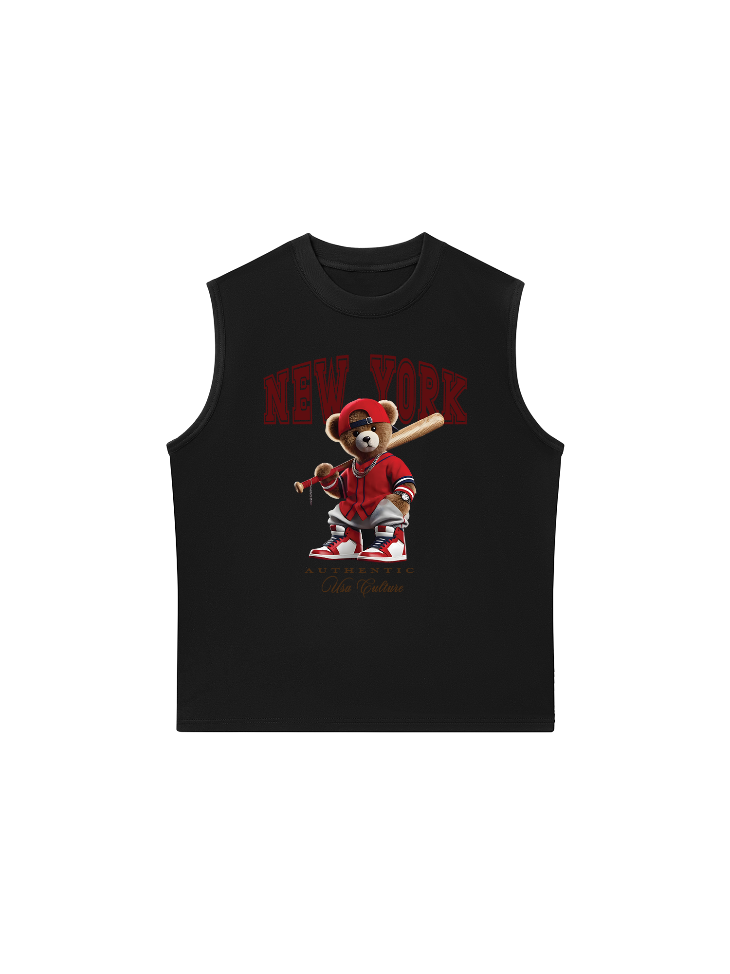 Áo Ba Lỗ Relaxed Fit Baseball Authentic Teddy