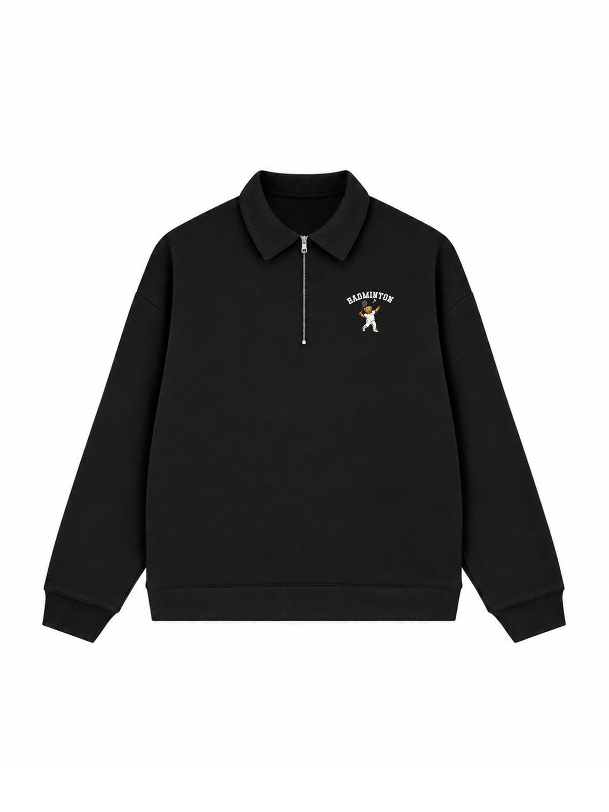 Áo Sweater Polo Nỉ Hai Da Badminton Teddy