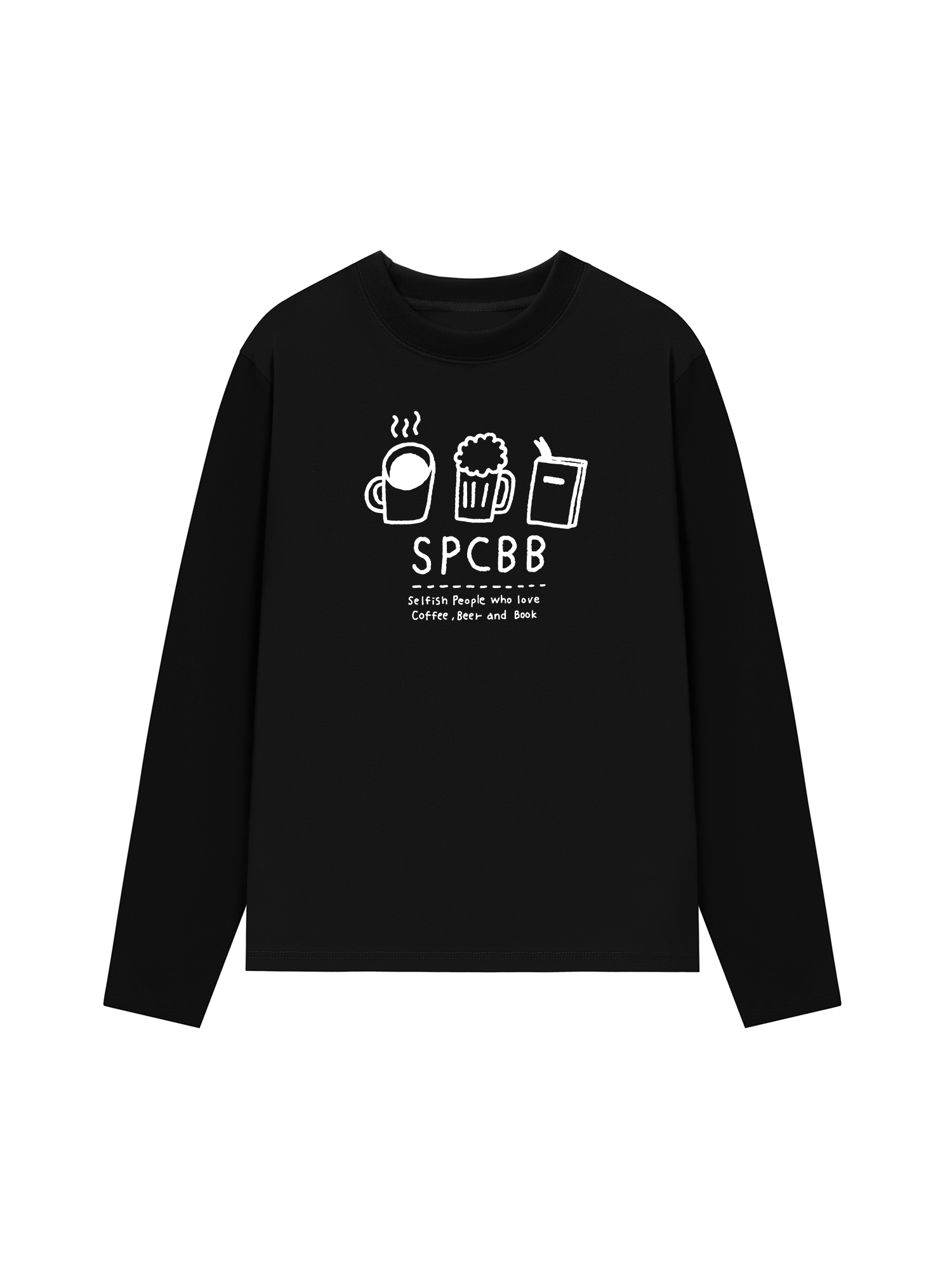 Áo Thun Dài Tay Selfish People Who Love Coffee Beer And Book