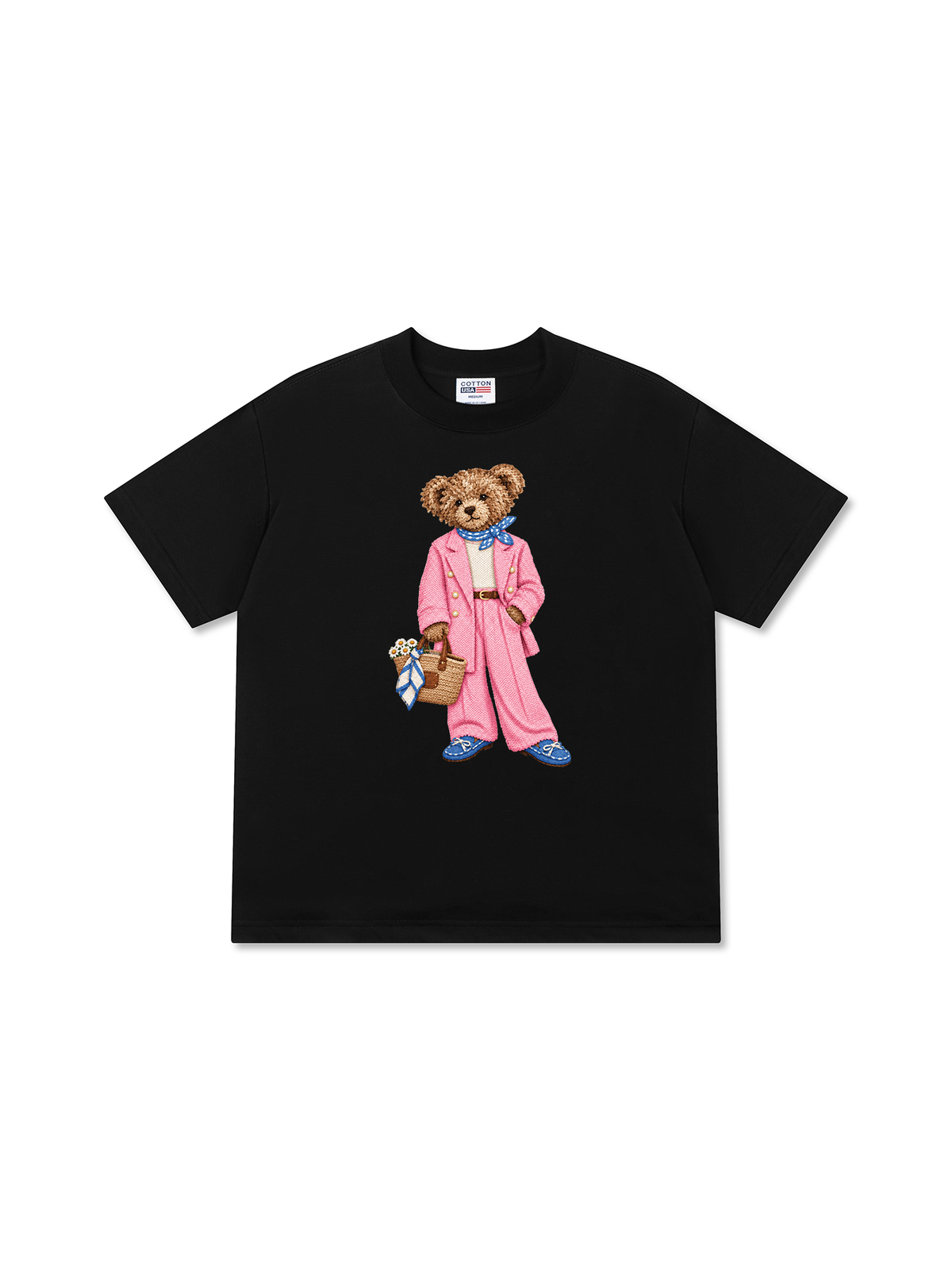 Áo Thun Relaxed Fit Bear Pink Vest