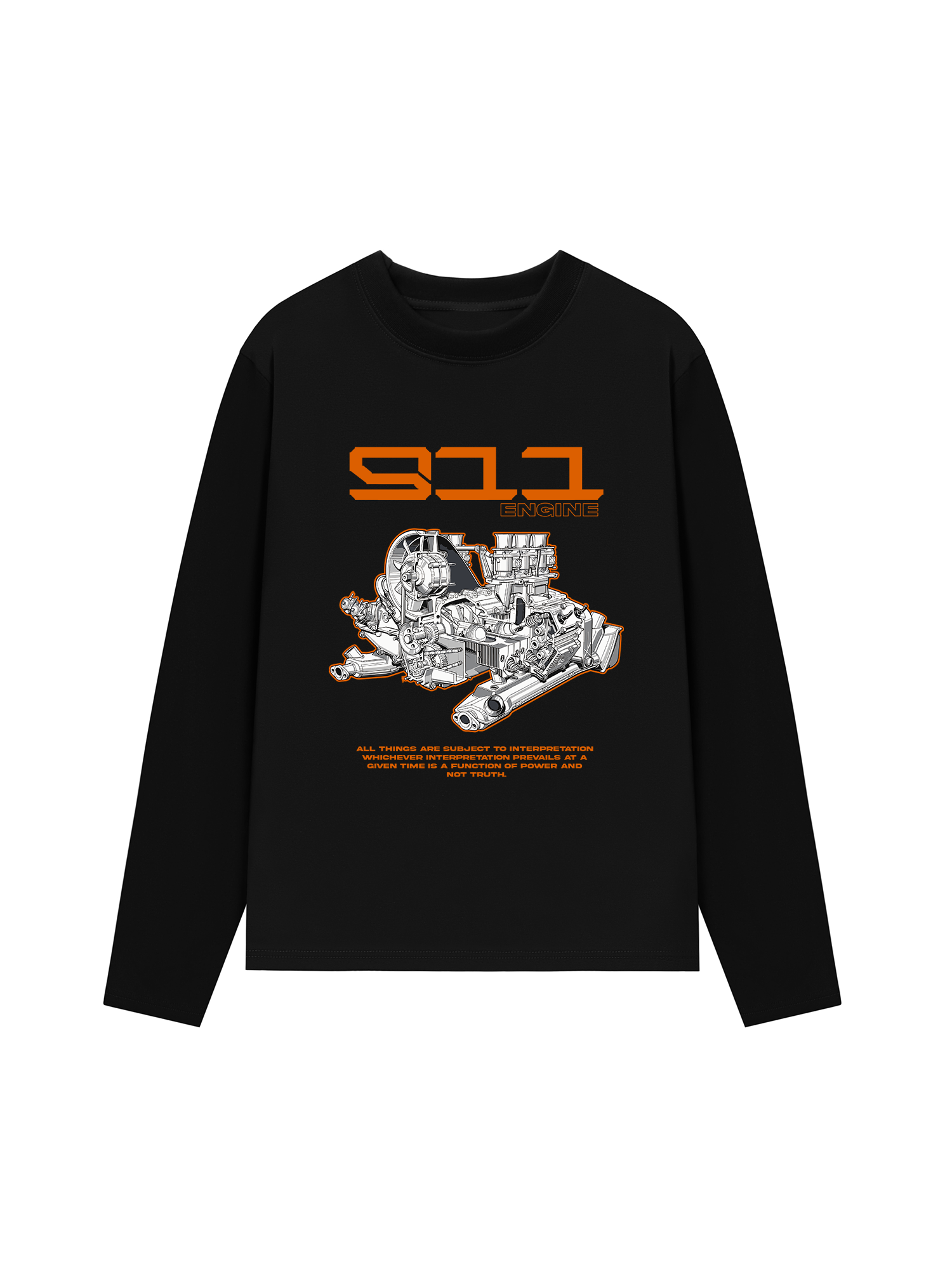 Áo Thun Dài Tay Porsche 911 Engine