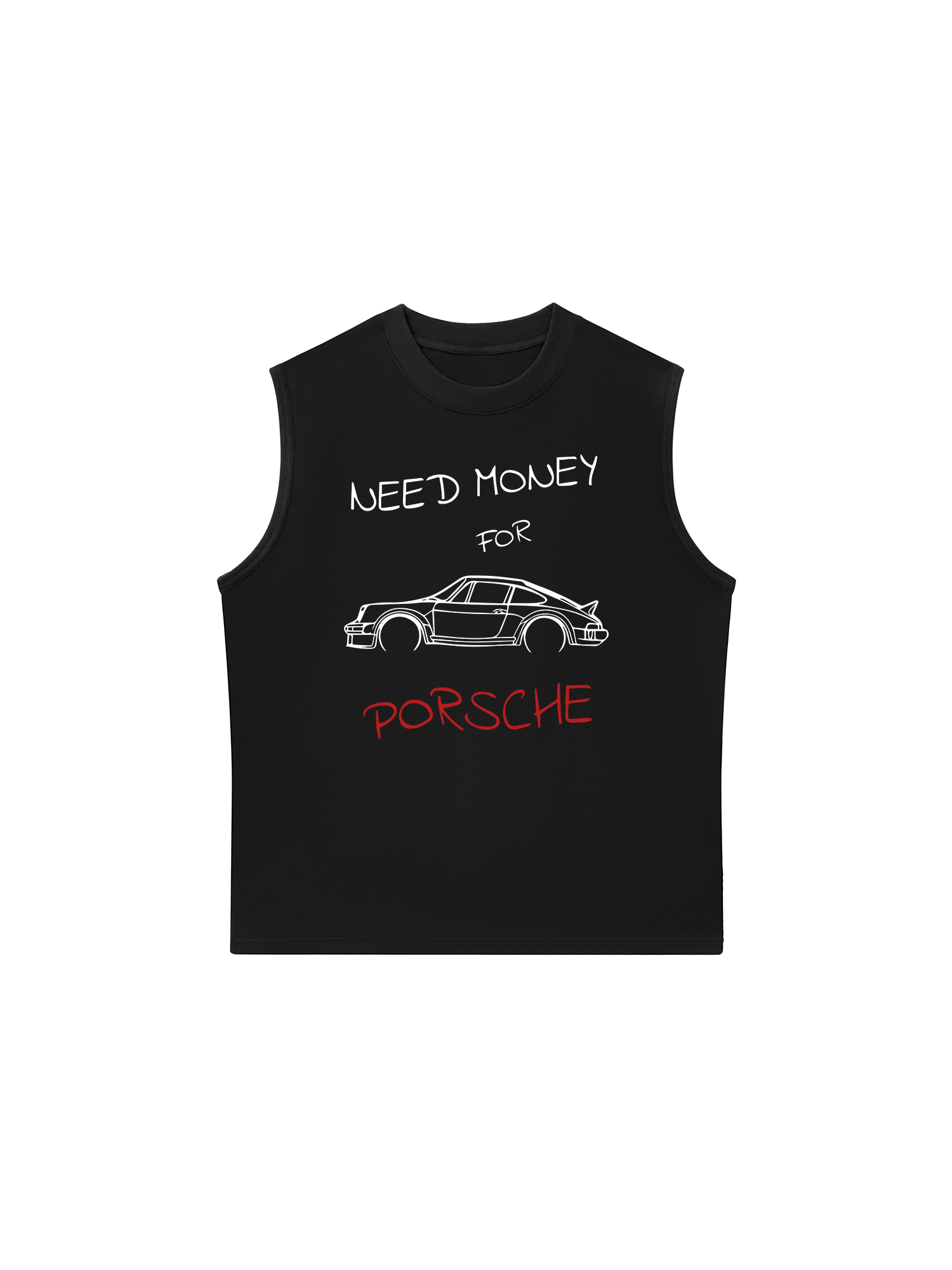 Áo Ba Lỗ Relaxed Fit Porsche Need Money Sketch