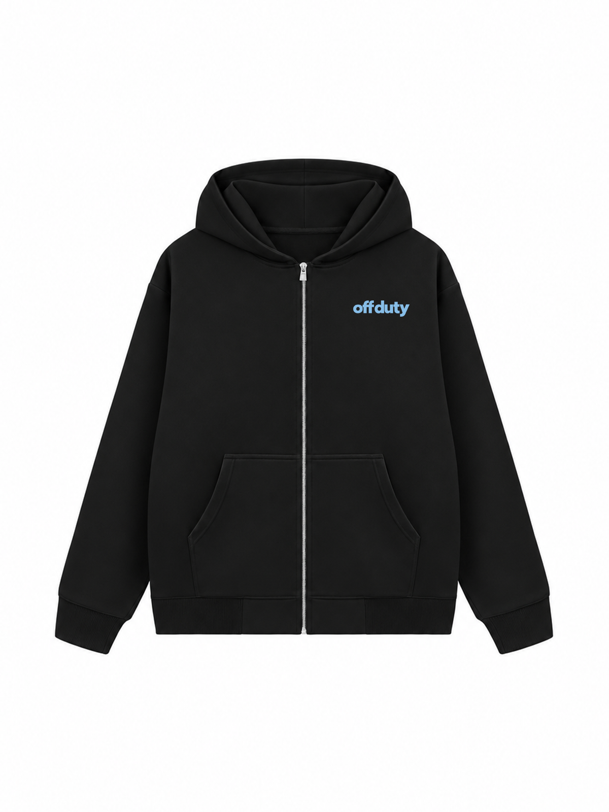 Áo Hoodie Zip Nỉ Hai Da Blue Off Duty