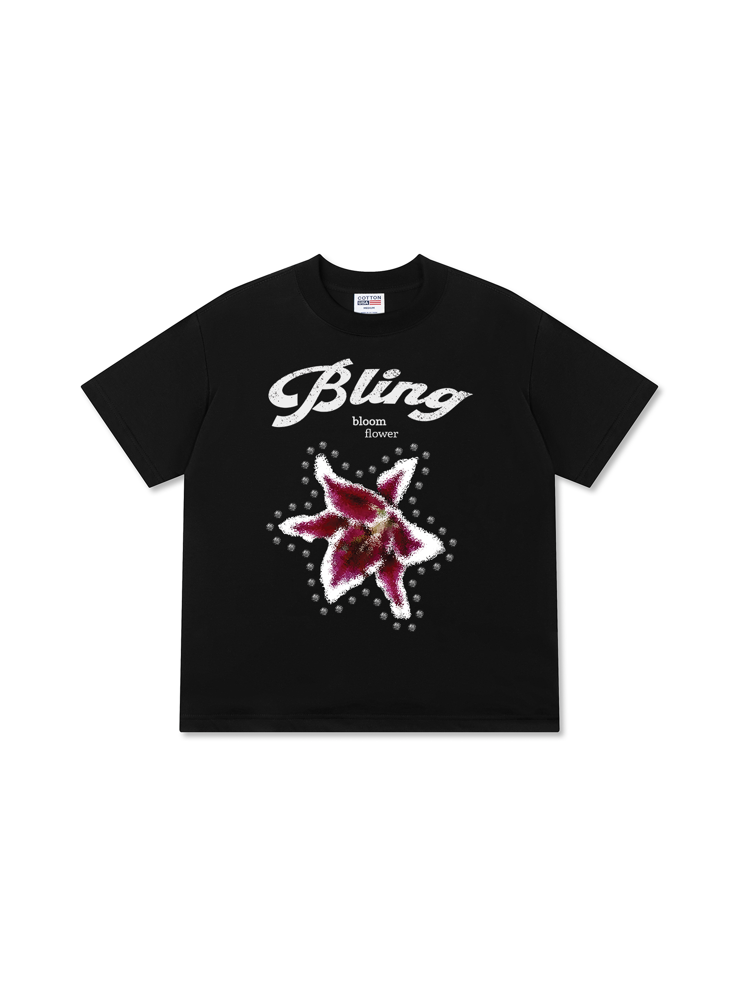 Áo Thun Relaxed Fit Bling Bloom Flower