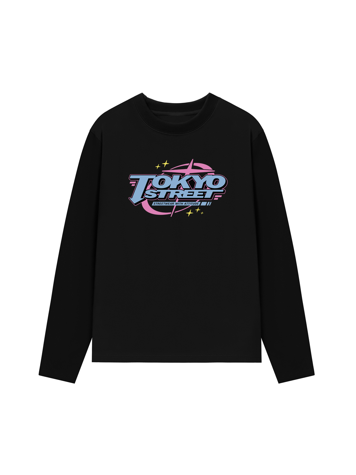 Áo Thun Dài Tay City Tokyo Streetwear With Atitude Blue