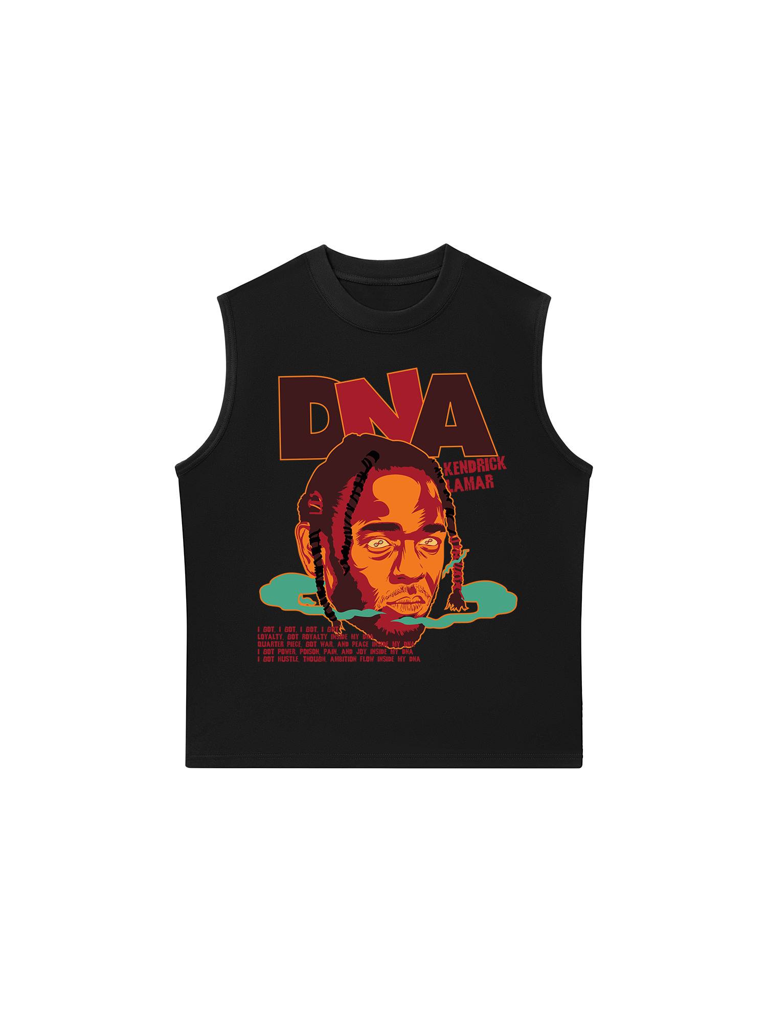 Áo Ba Lỗ Relaxed Fit Rapper Kendrick Lamar DNA