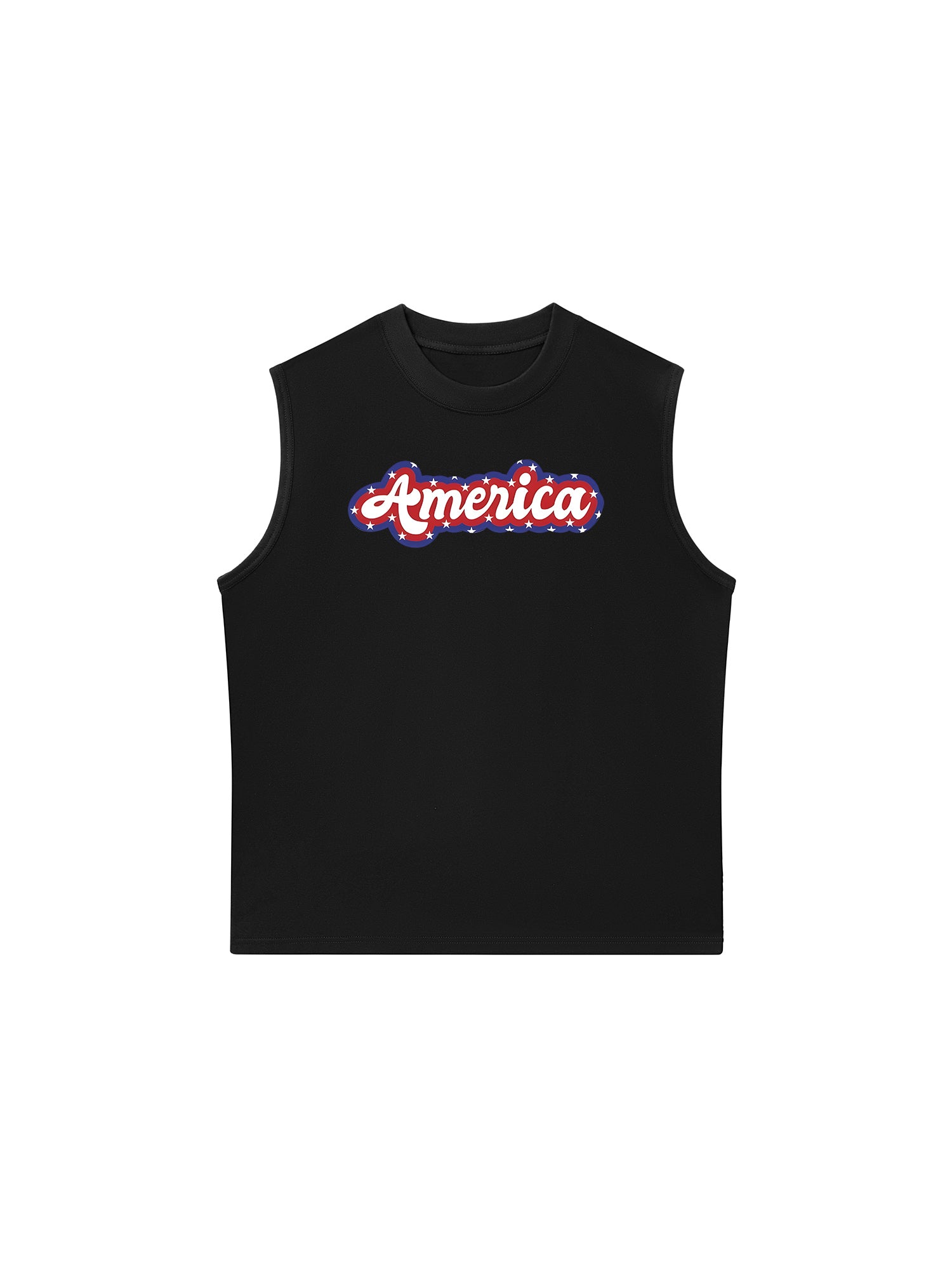 Áo Ba Lỗ Relaxed Fit USA Retro Flag America
