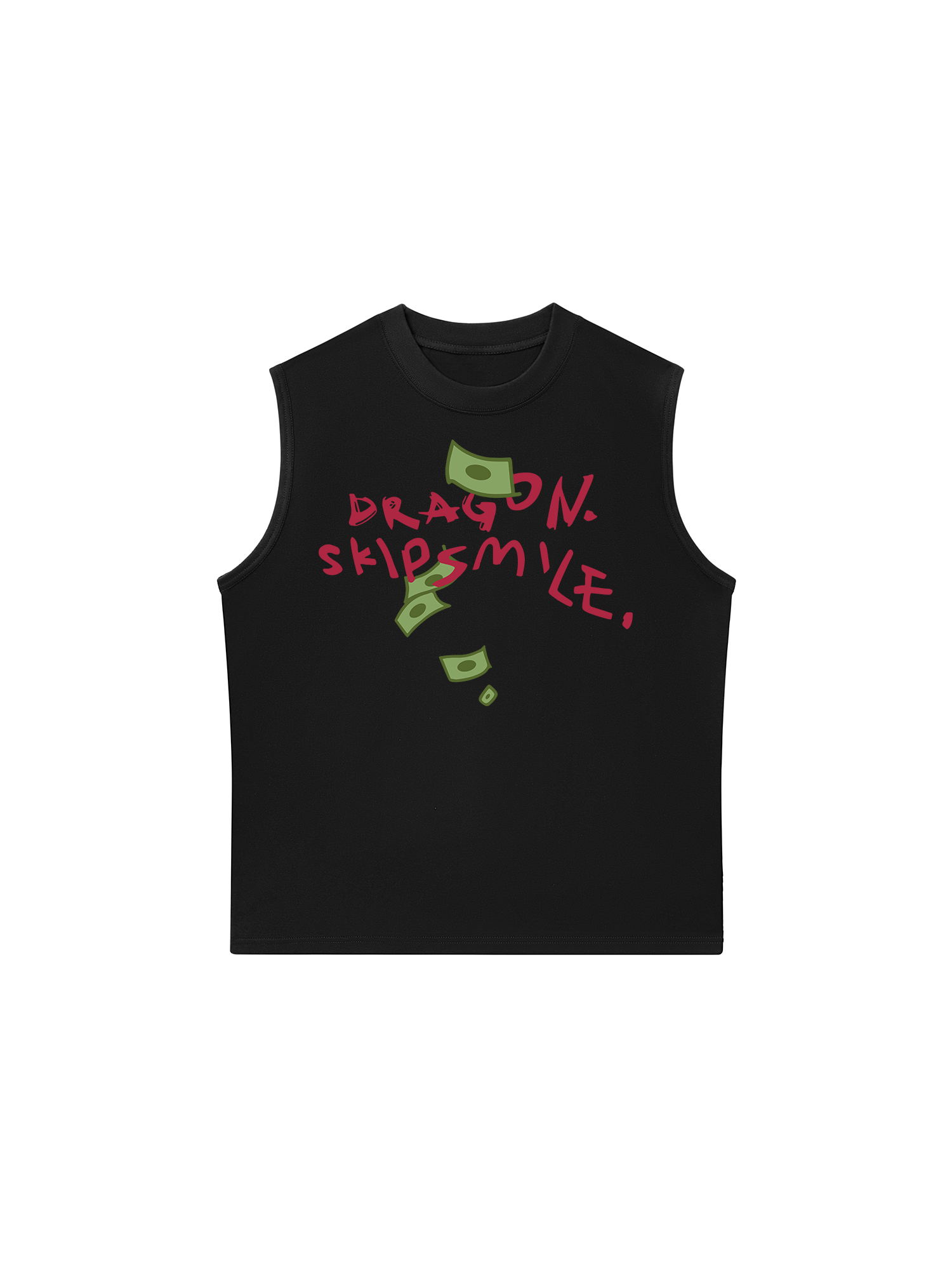 Áo Ba Lỗ Relaxed Fit Money Dragon Skip Smile