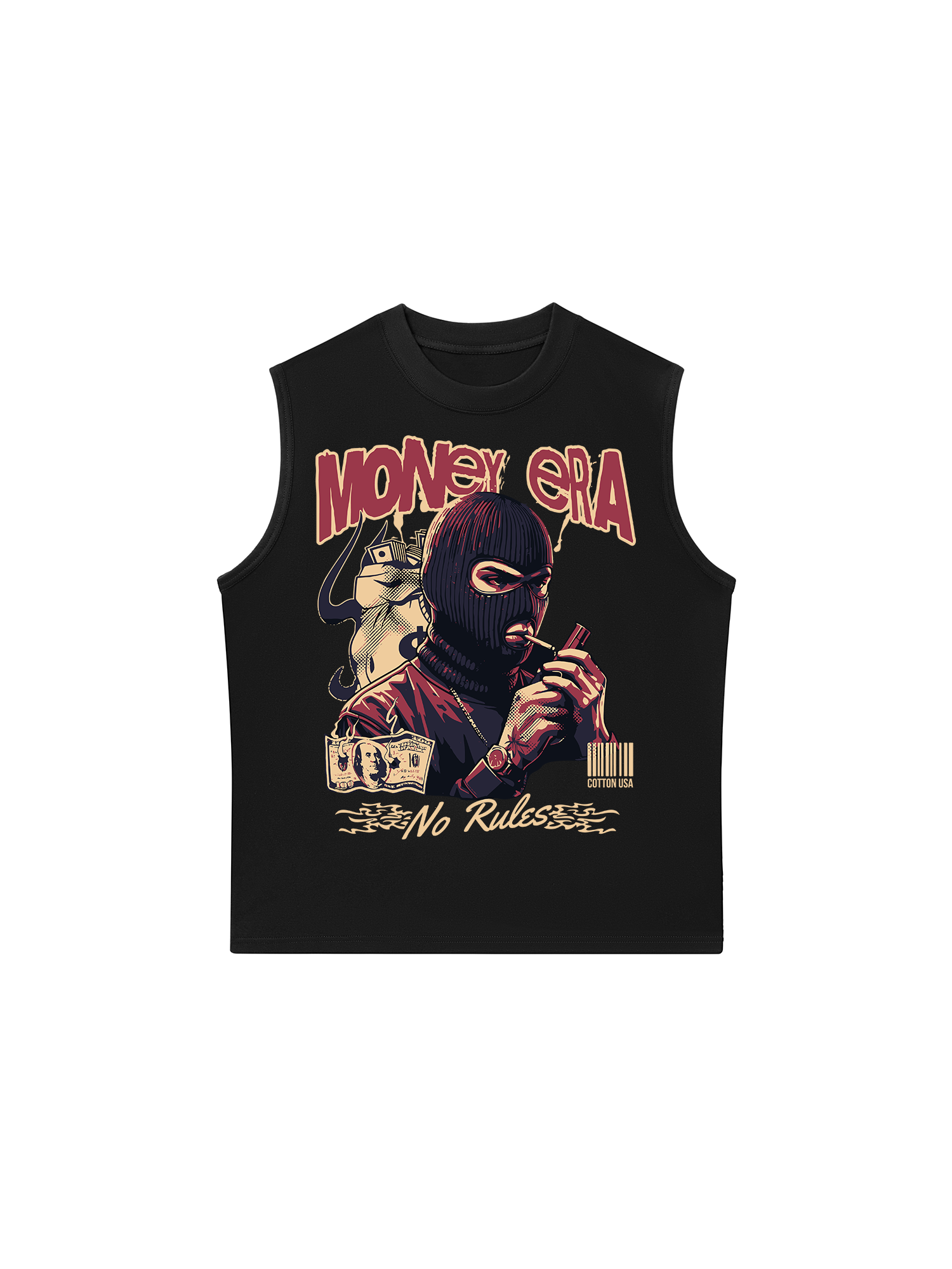 Áo Ba Lỗ Relaxed Fit Money Era No Rules