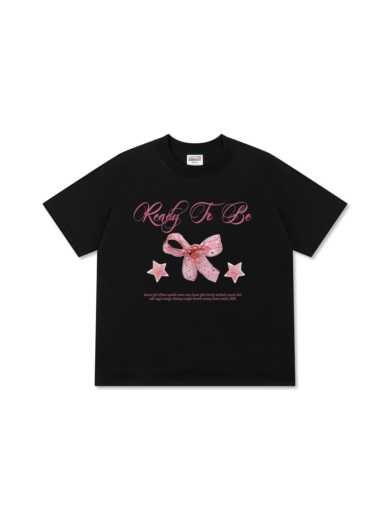 Áo Thun Relaxed Fit Bling Ribbon Ready To Be