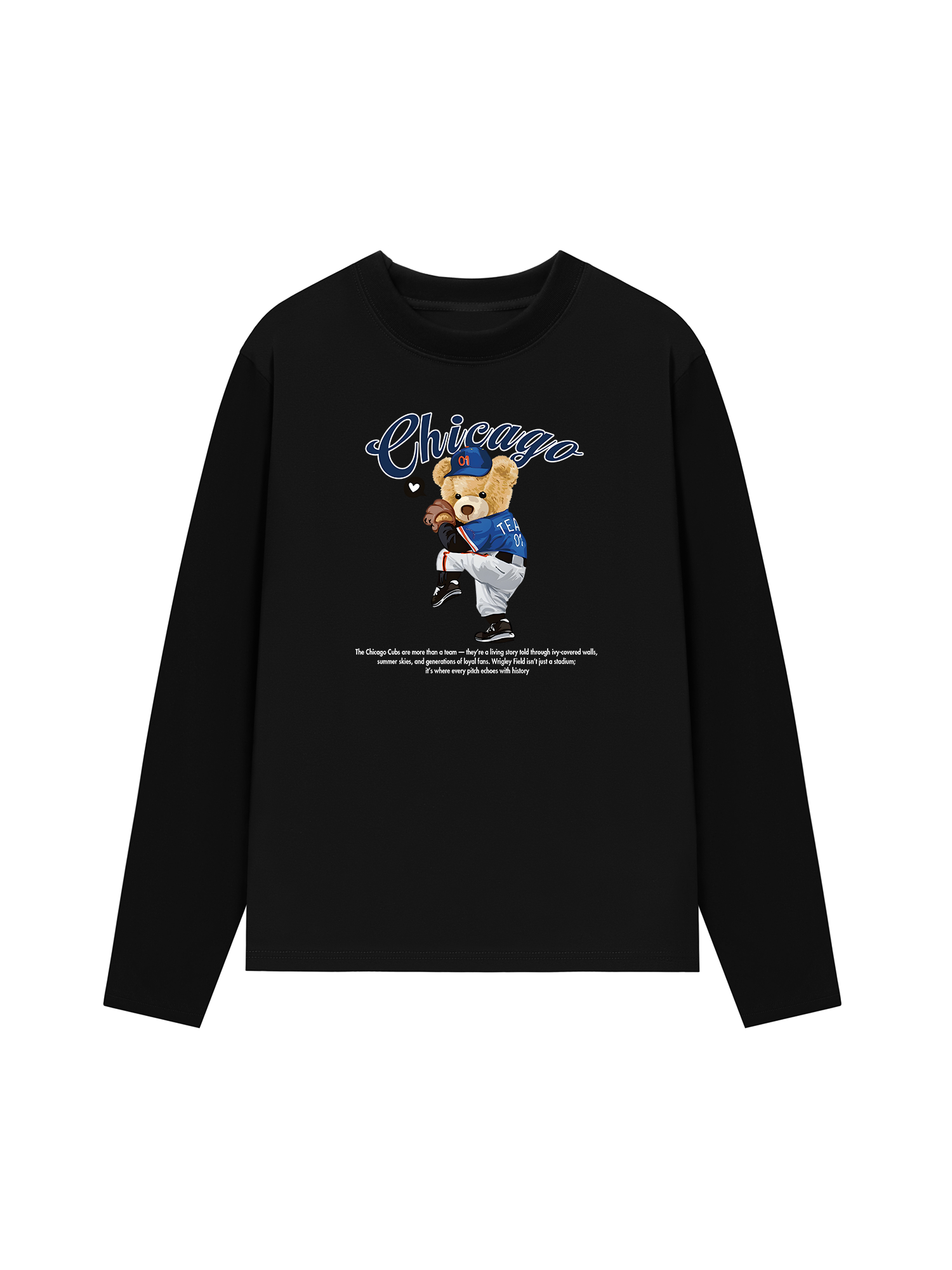 Áo Thun Dài Tay Baseball Chicago Cubs