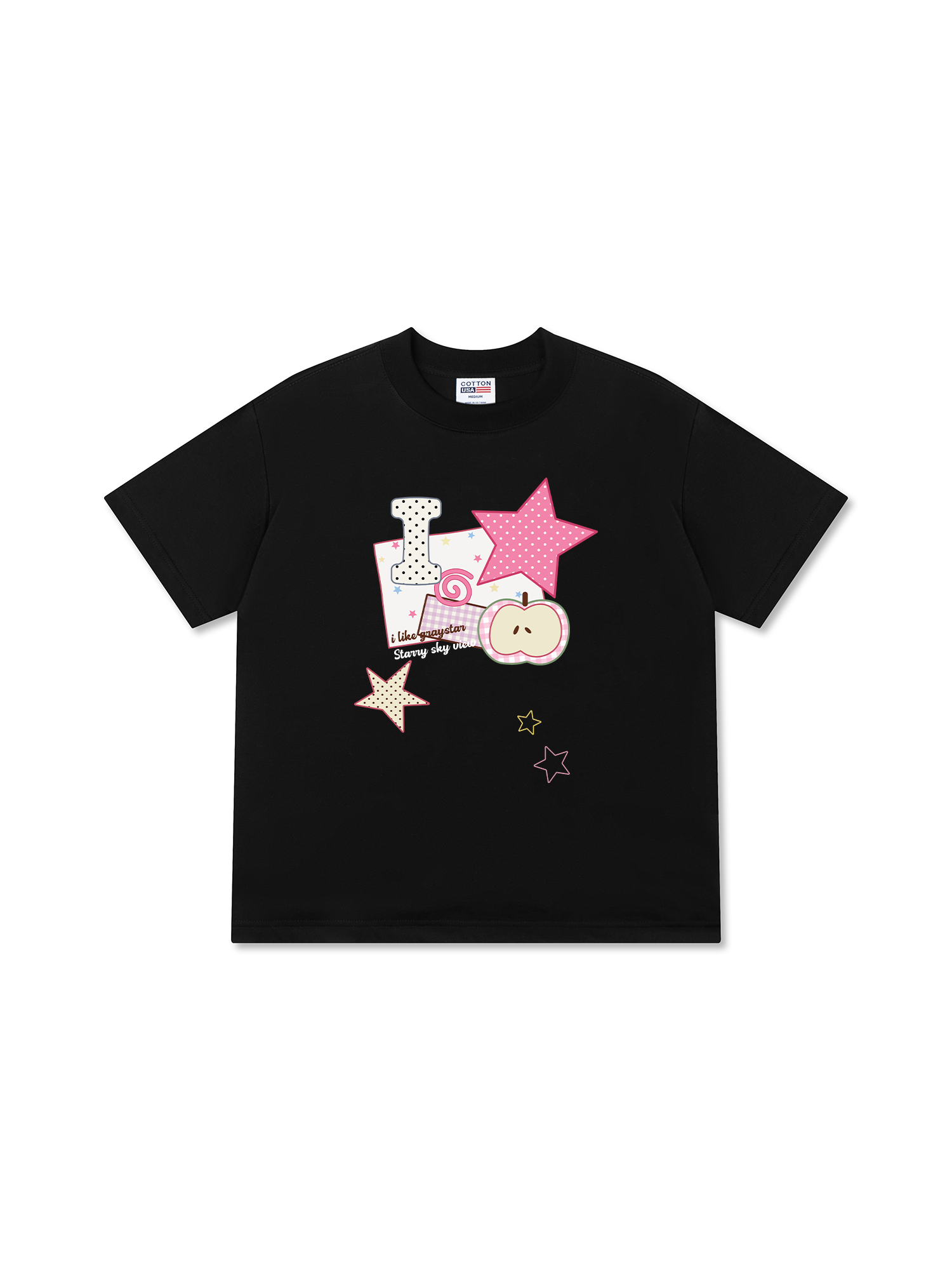 Áo Thun Relaxed Fit Dotty Mood Pink Star Candy