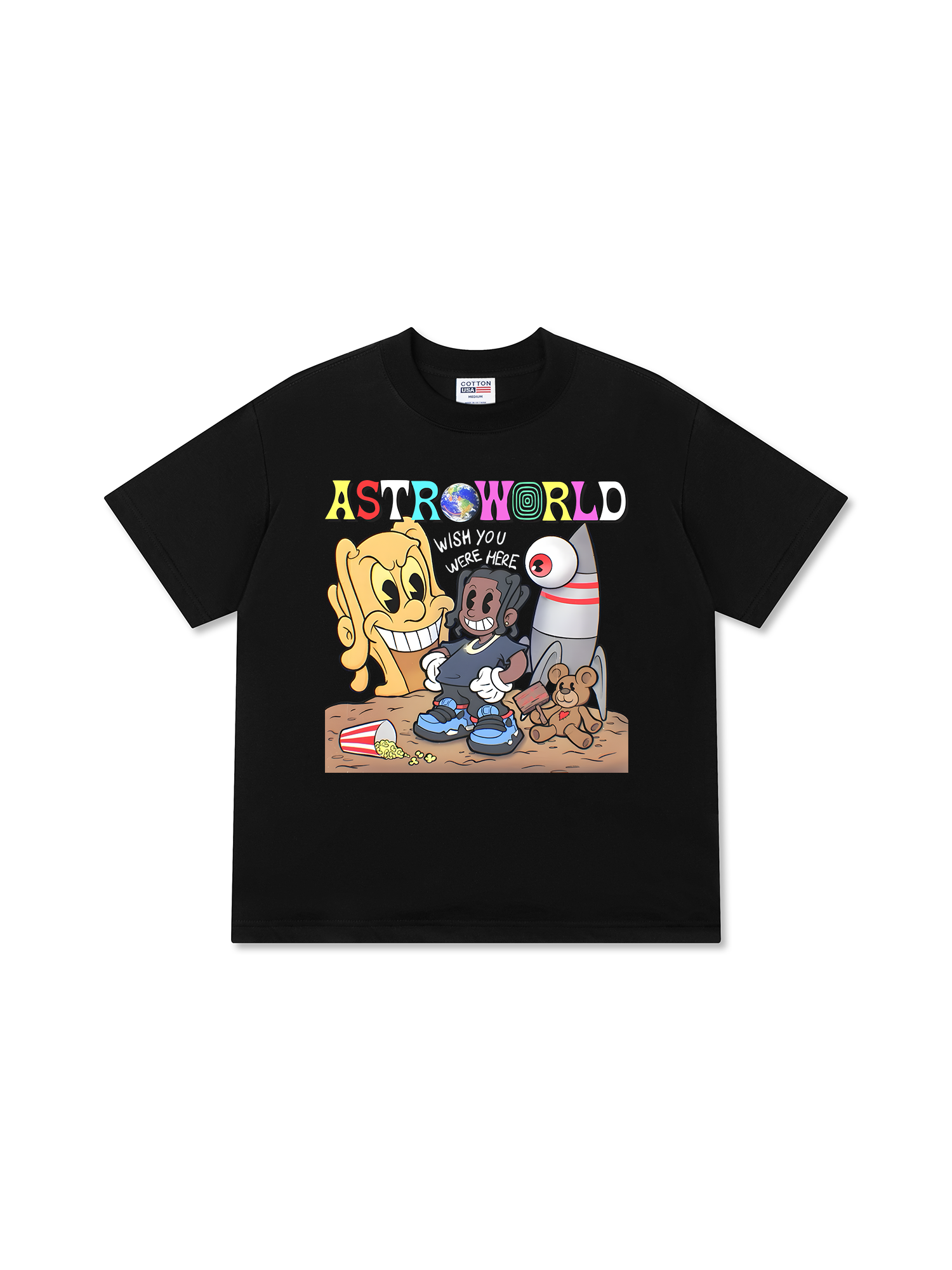 Áo Thun Relaxed Fit Rapper Astroworld Travis
