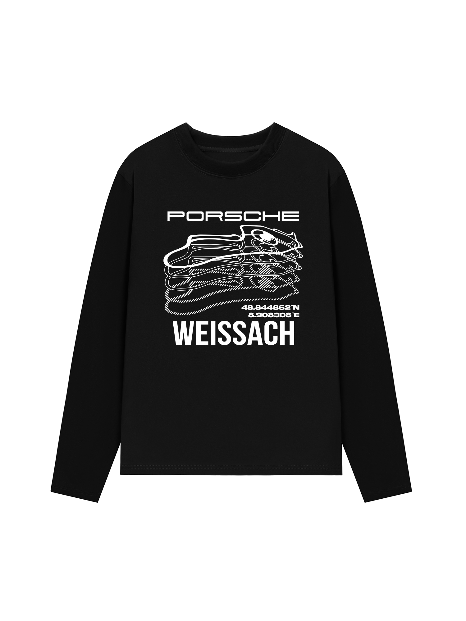 Áo Thun Dài Tay Porsche Weissach Map