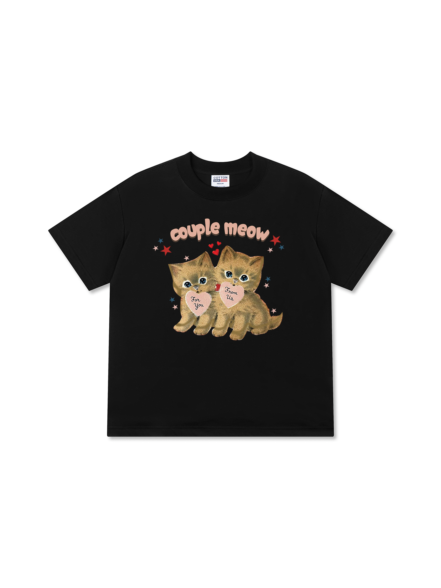 Áo Thun Relaxed Fit Soft Paw Couple Meow