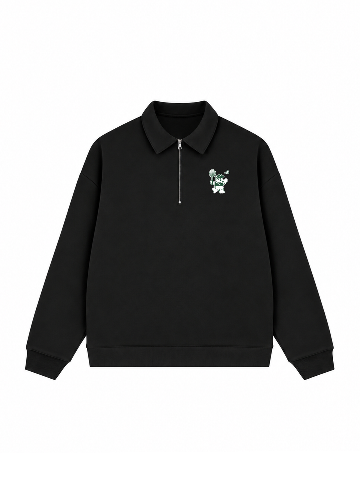 Áo Sweater Polo Nỉ Hai Da Badminton Green Club