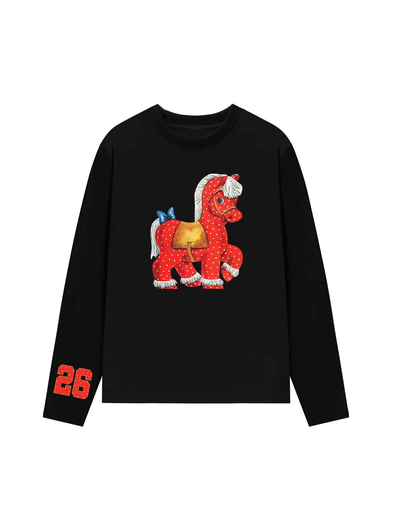 Áo Thun Dài Tay Red Dots Horse