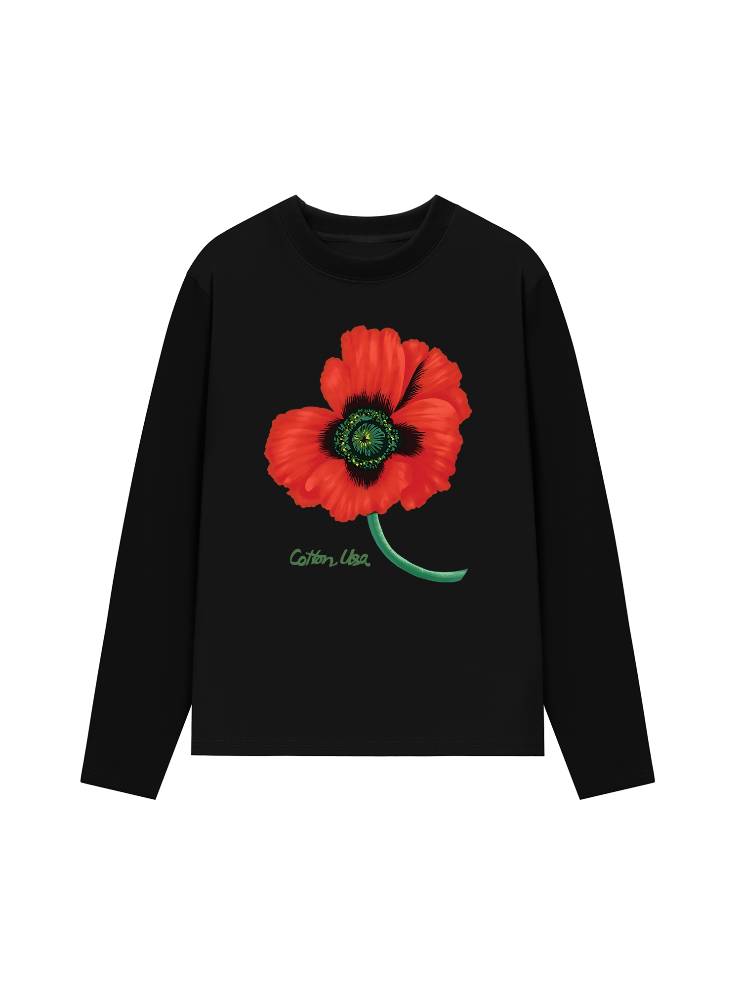 Áo Thun Dài Tay Floral Red